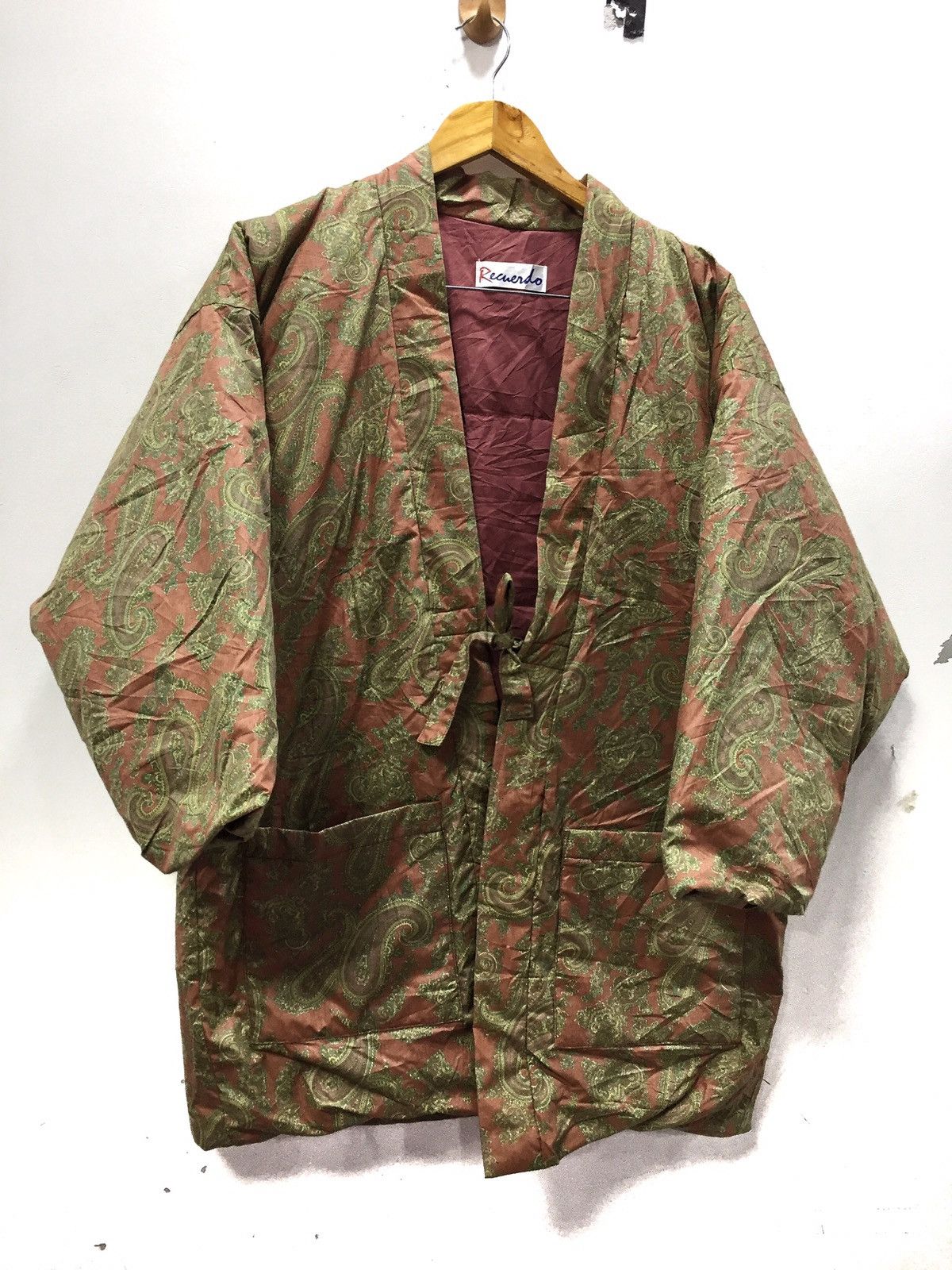 Japanese Brand × Vintage kimono Japanese Traditional Paisley full print Down Size US XL / EU 56 / 4 - 2 Thumbnail