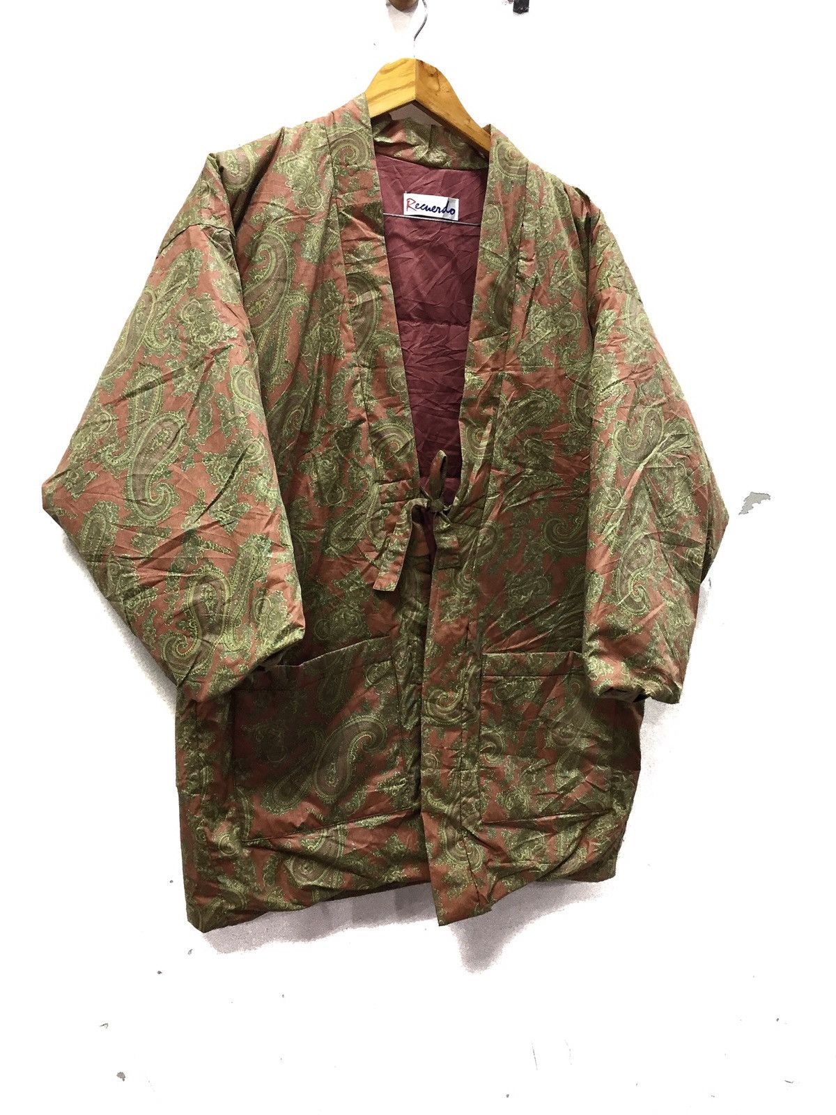 Japanese Brand × Vintage kimono Japanese Traditional Paisley full print Down Size US XL / EU 56 / 4 - 1 Thumbnail