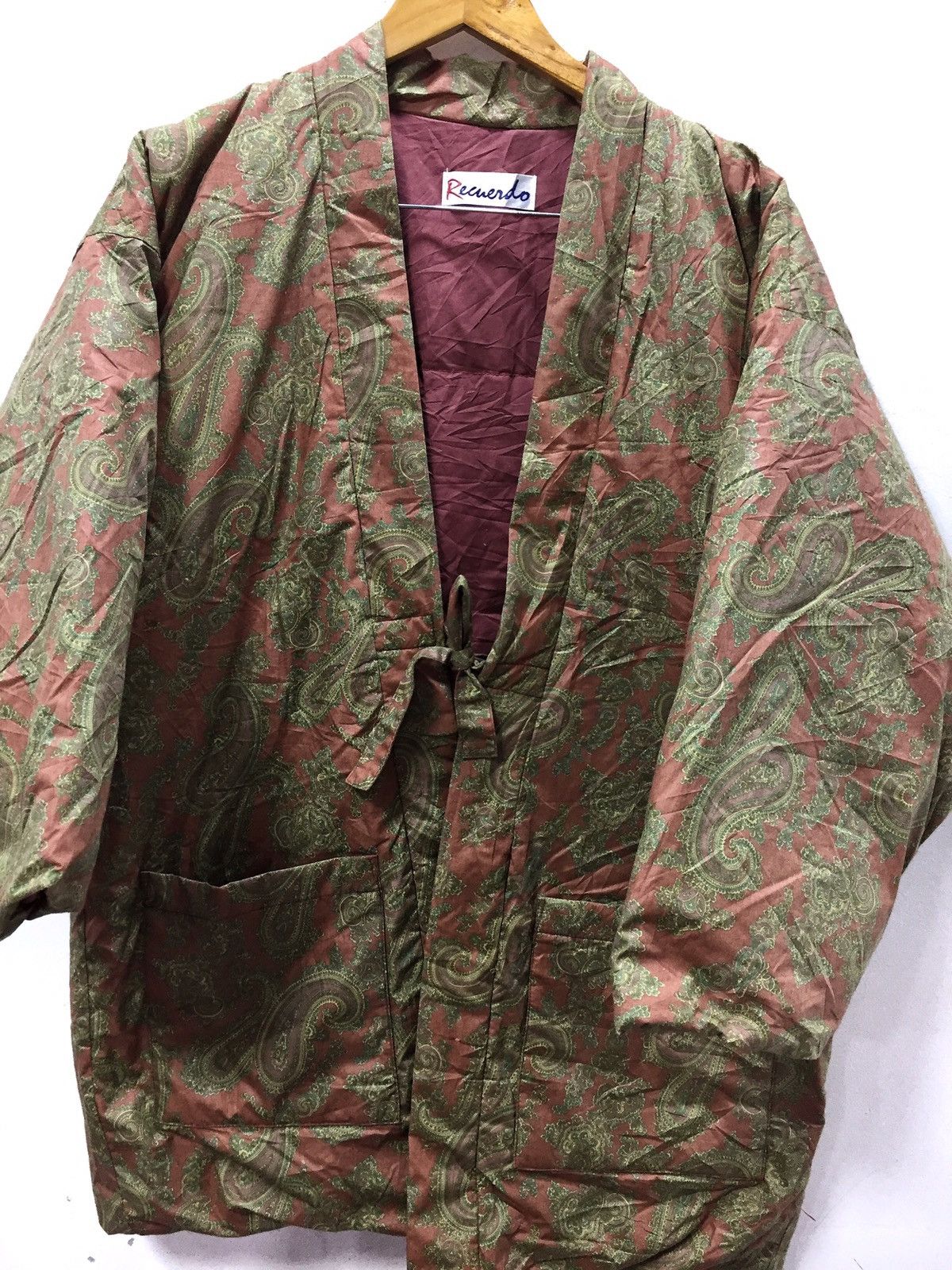 Japanese Brand × Vintage kimono Japanese Traditional Paisley full print Down Size US XL / EU 56 / 4 - 3 Thumbnail