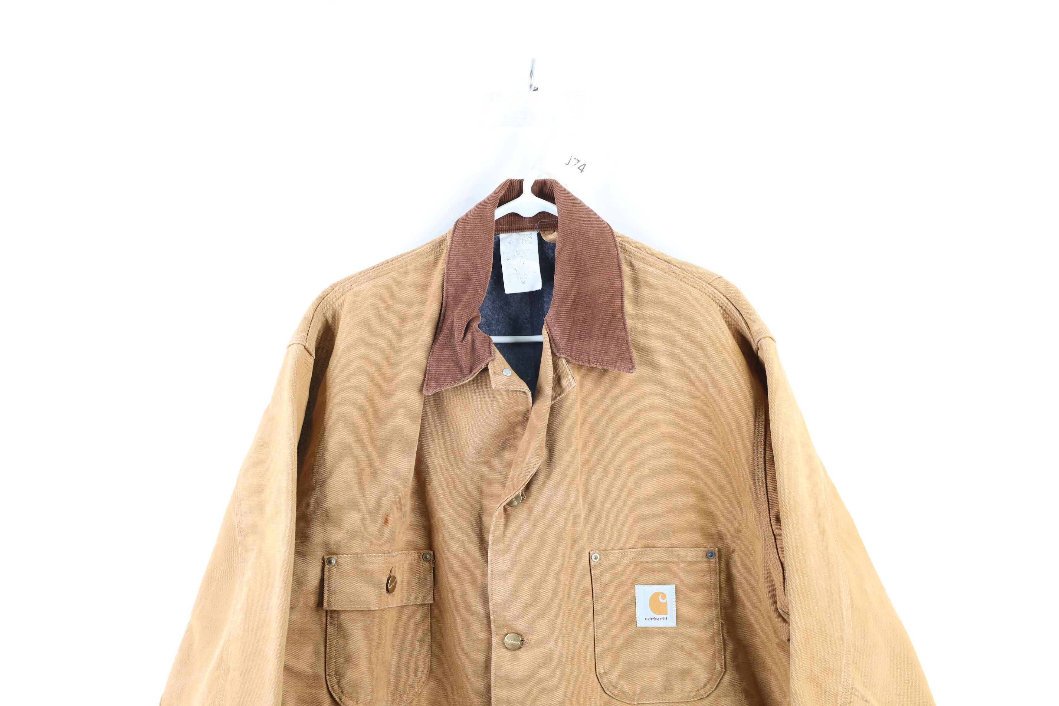 Carhartt Vintage 90s Carhartt Blanket Lined Chore Barn Jacket Brown Size US XXL / EU 58 / 5 - 2 Thumbnail