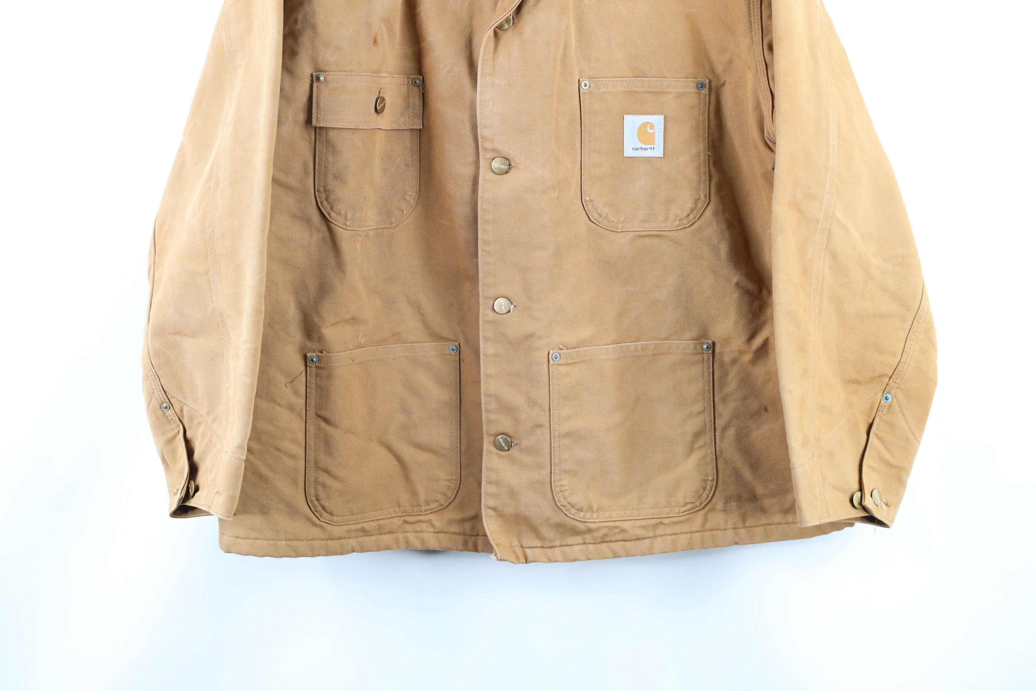 Carhartt Vintage 90s Carhartt Blanket Lined Chore Barn Jacket Brown Size US XXL / EU 58 / 5 - 3 Thumbnail