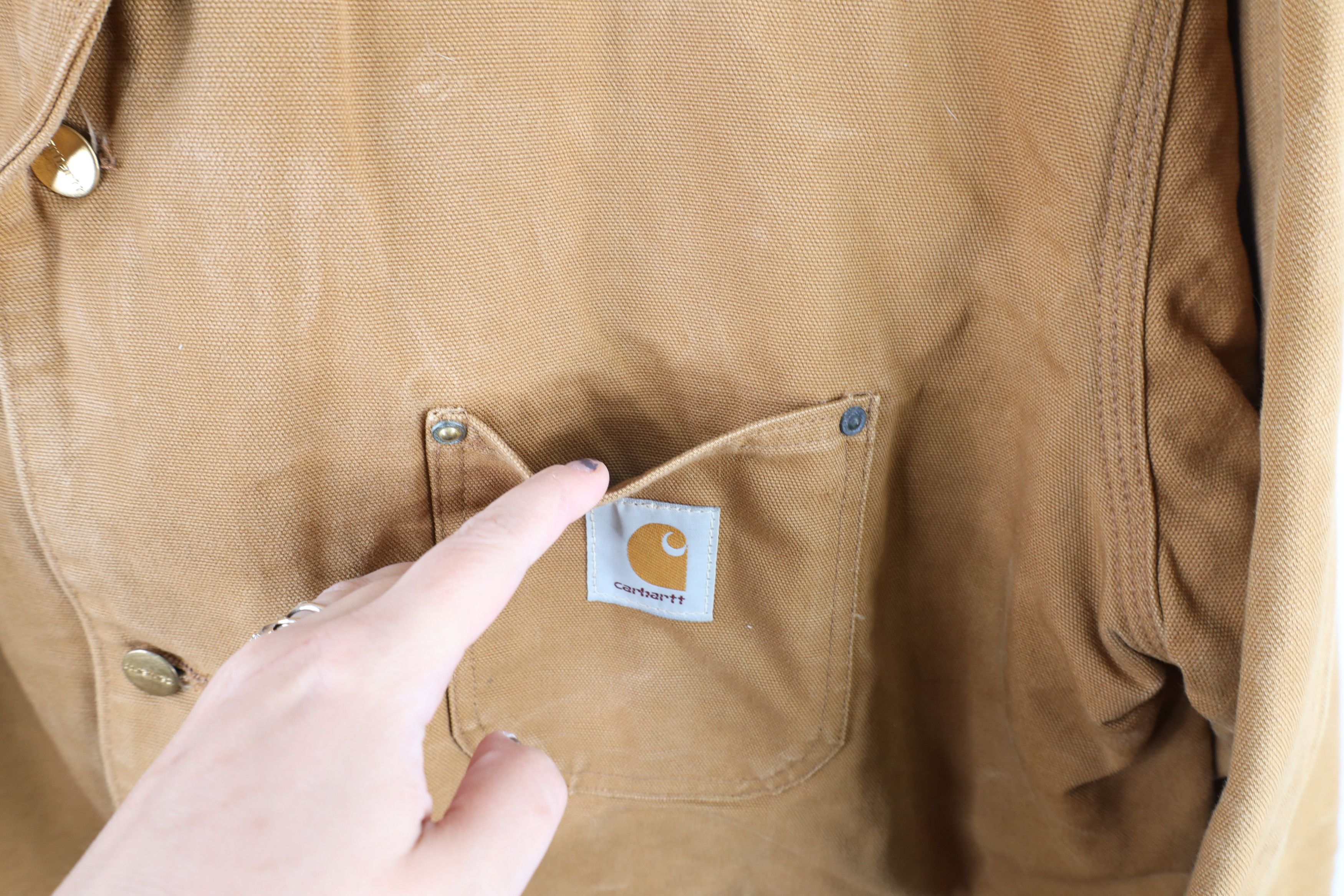 Carhartt Vintage 90s Carhartt Blanket Lined Chore Barn Jacket Brown Size US XXL / EU 58 / 5 - 6 Thumbnail