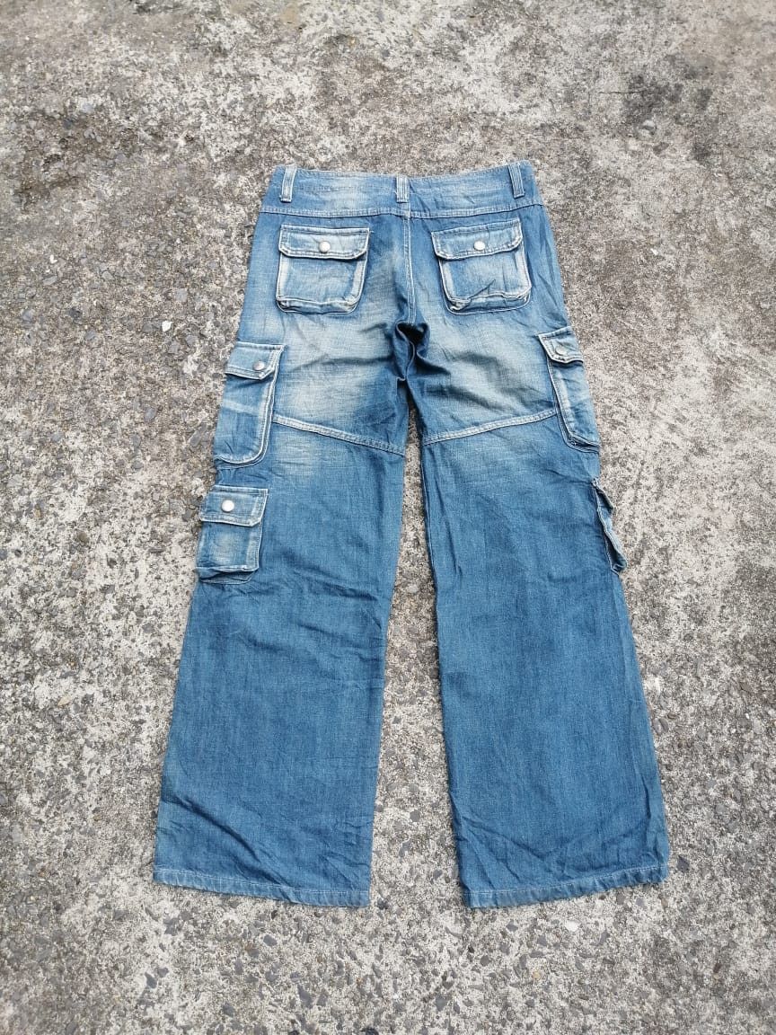 Designer × Japanese Brand Sissily Nice Design Cargo Denim Jeans Size 30" / US 8 / IT 44 - 2 Thumbnail
