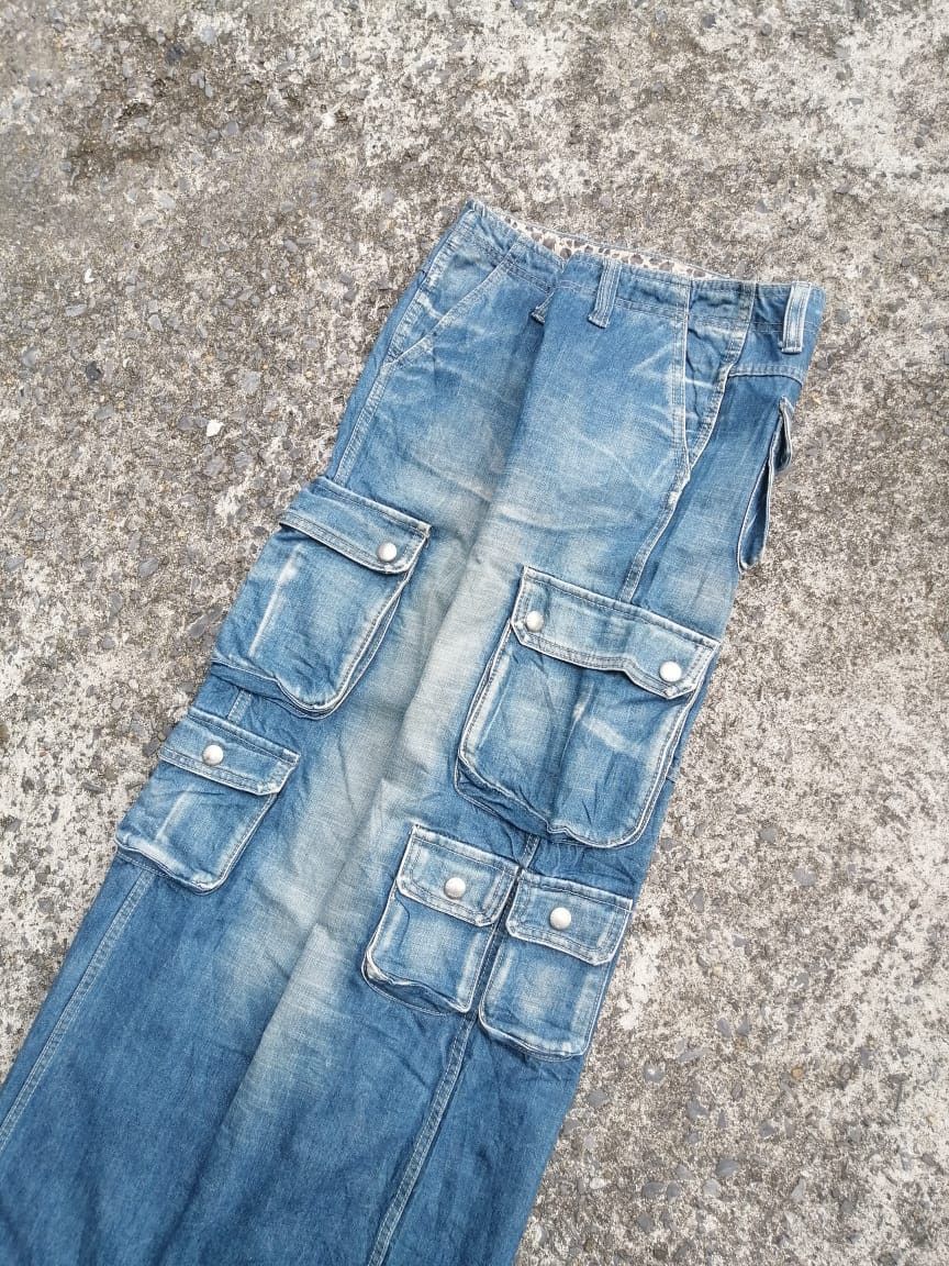 Designer × Japanese Brand Sissily Nice Design Cargo Denim Jeans Size 30" / US 8 / IT 44 - 4 Thumbnail