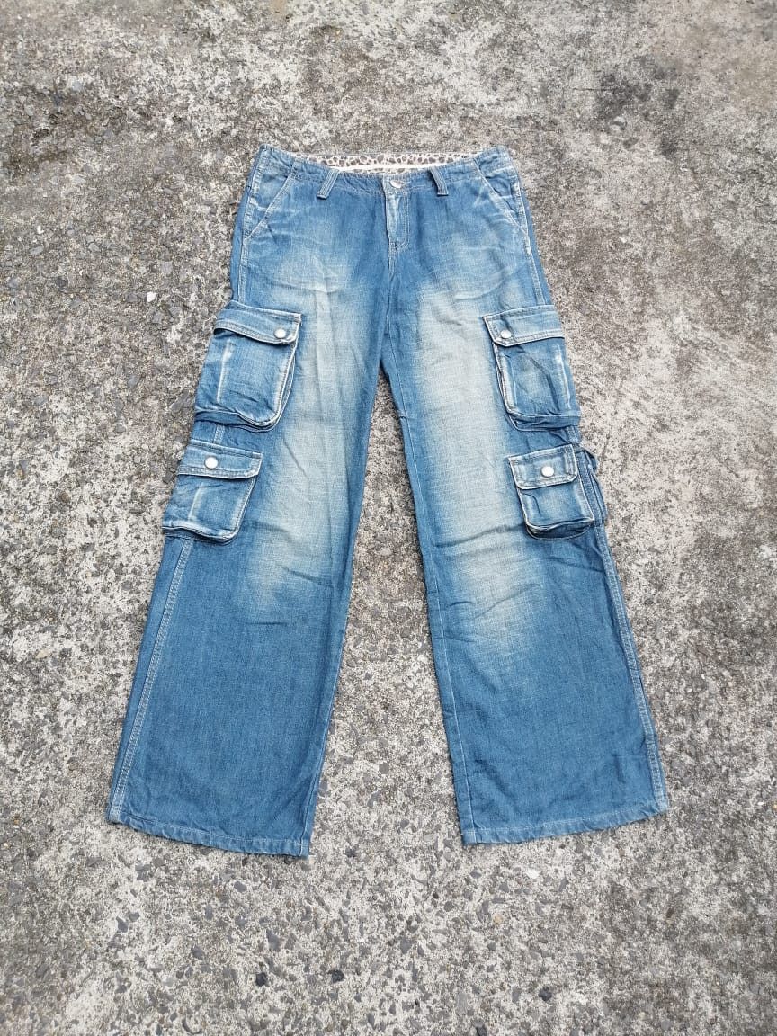 Designer × Japanese Brand Sissily Nice Design Cargo Denim Jeans Size 30" / US 8 / IT 44 - 1 Thumbnail