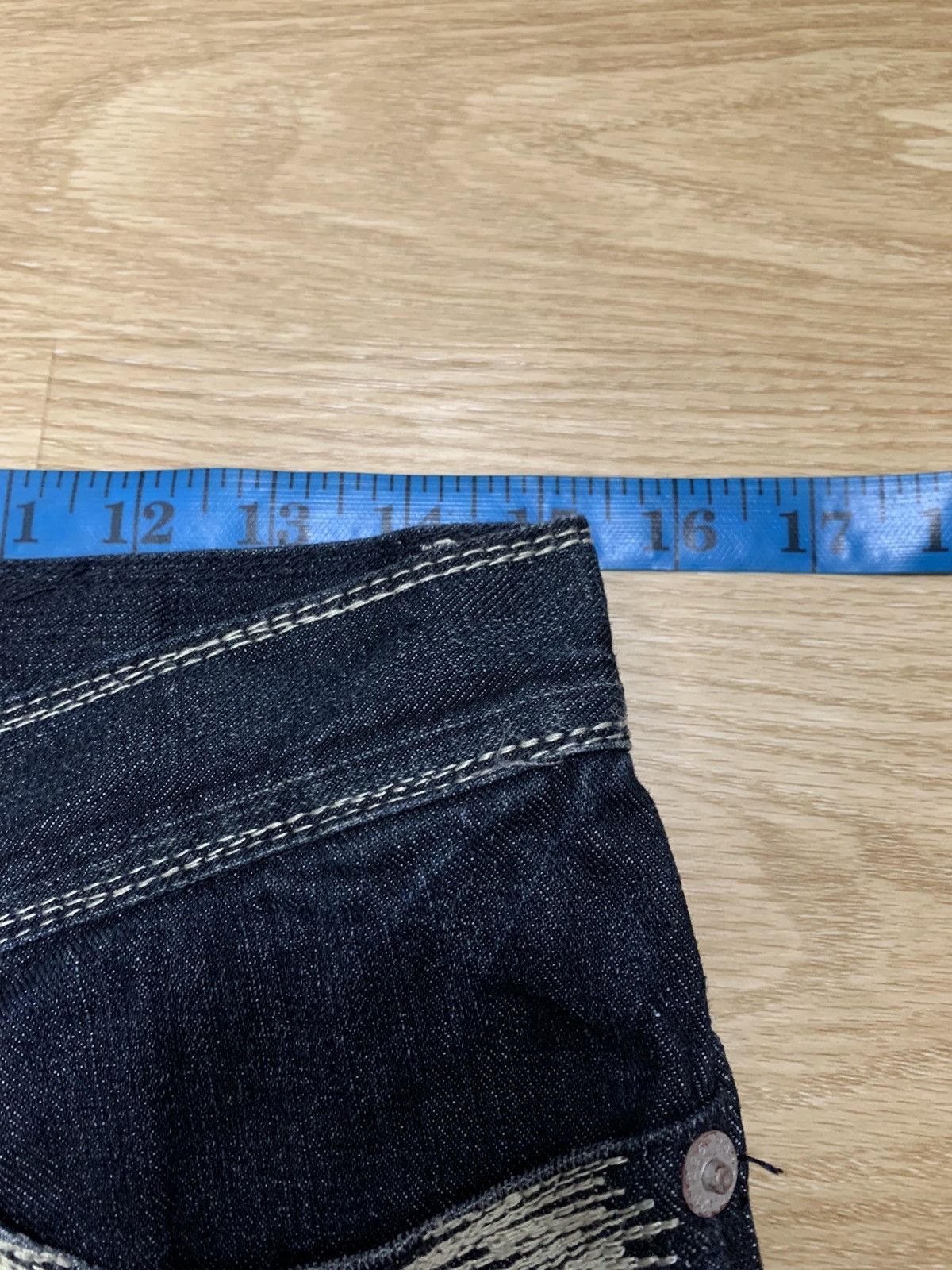 20471120 × Japanese Brand 291295 HOMME Denim Vintage Big Back Logo Size US 30 / EU 46 - 6 Thumbnail
