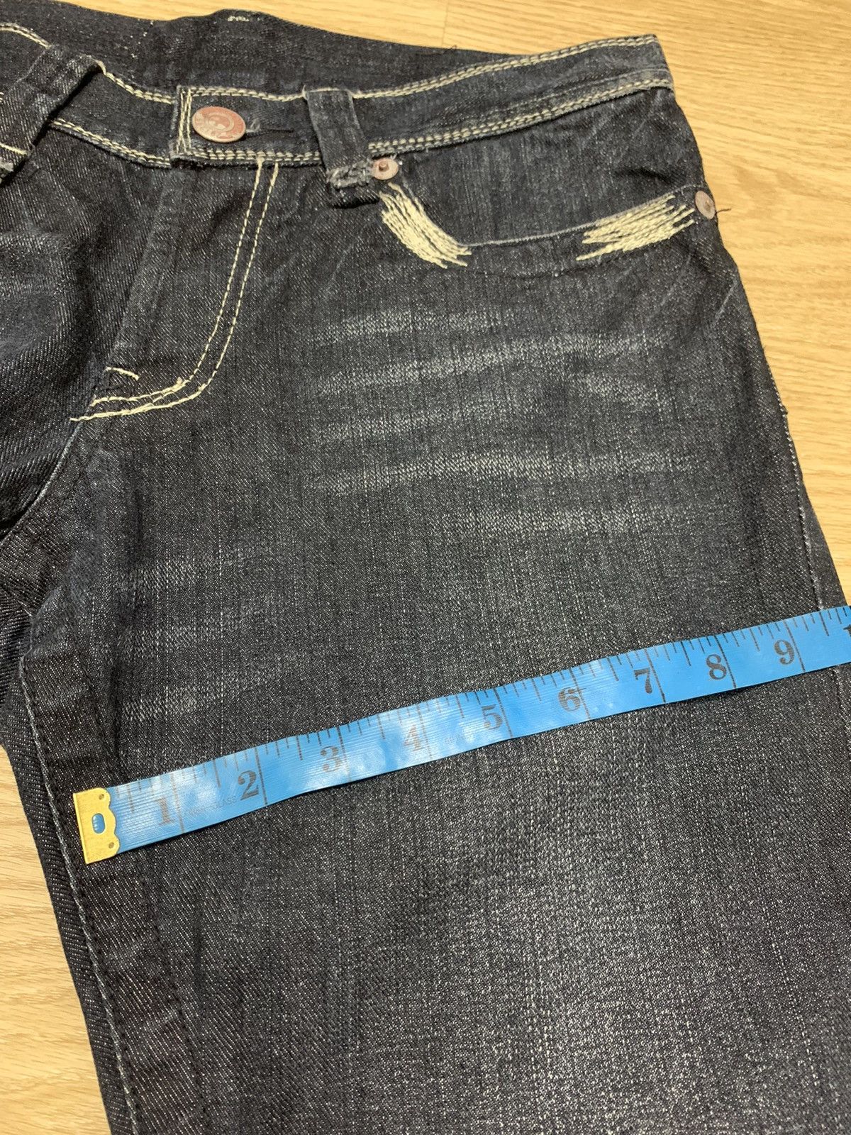 20471120 × Japanese Brand 291295 HOMME Denim Vintage Big Back Logo Size US 30 / EU 46 - 10 Thumbnail