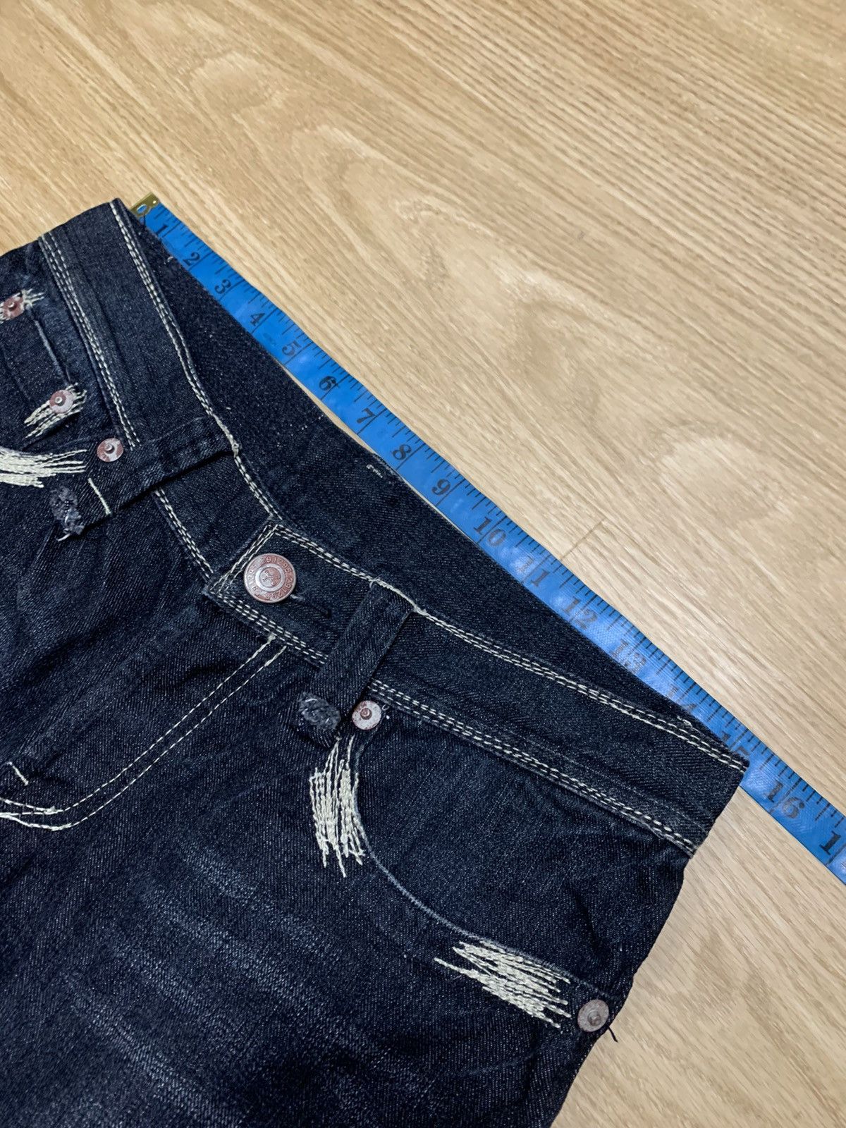 20471120 × Japanese Brand 291295 HOMME Denim Vintage Big Back Logo Size US 30 / EU 46 - 7 Thumbnail