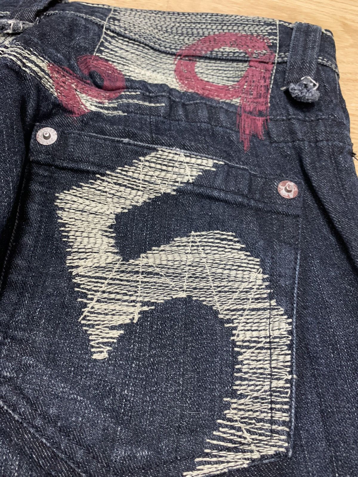 20471120 × Japanese Brand 291295 HOMME Denim Vintage Big Back Logo Size US 30 / EU 46 - 17 Thumbnail