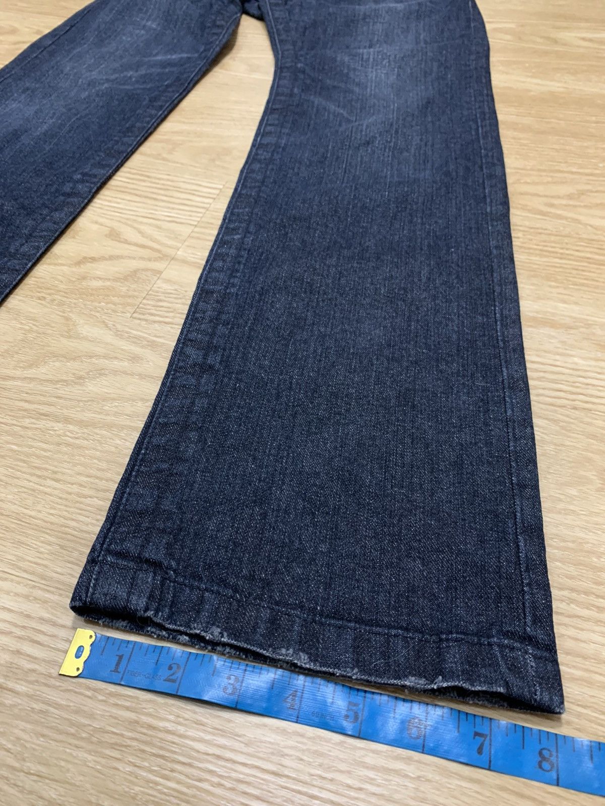 20471120 × Japanese Brand 291295 HOMME Denim Vintage Big Back Logo Size US 30 / EU 46 - 13 Thumbnail