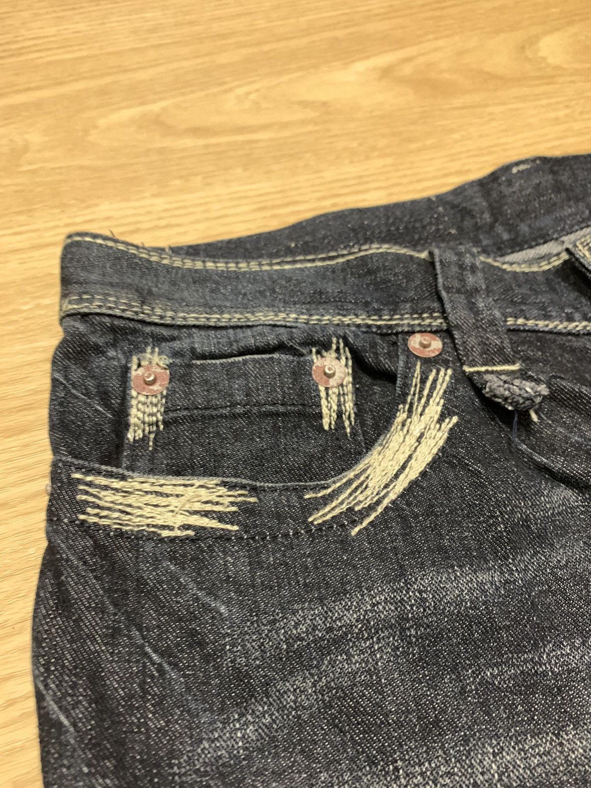 20471120 × Japanese Brand 291295 HOMME Denim Vintage Big Back Logo Size US 30 / EU 46 - 5 Thumbnail