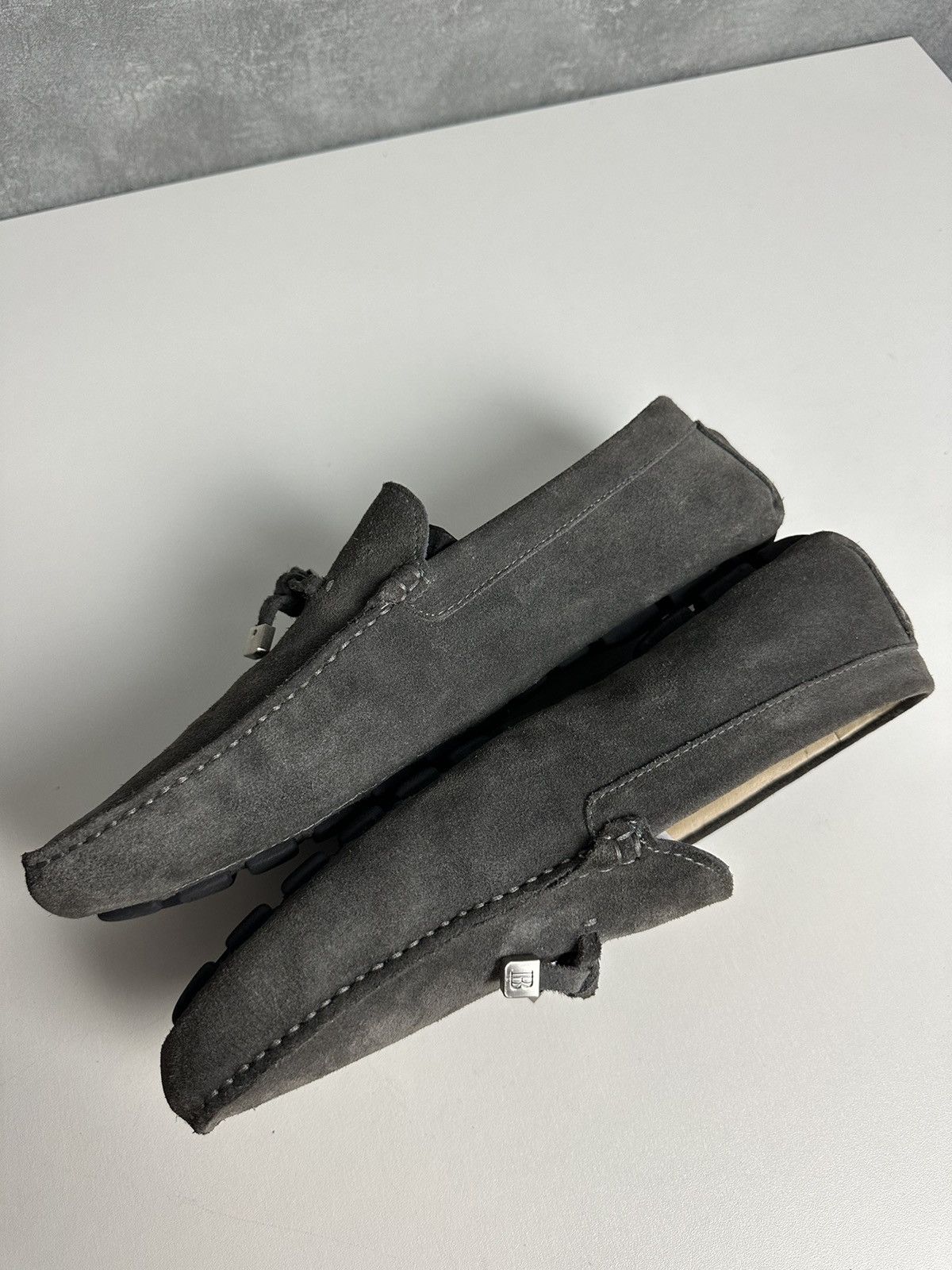 Balmain Balmain Paris Suede Grey Men’s Moccasin Shoes Size US 11 / EU 44 - 8 Thumbnail