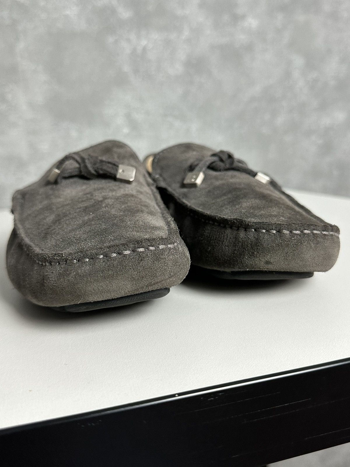 Balmain Balmain Paris Suede Grey Men’s Moccasin Shoes Size US 11 / EU 44 - 7 Thumbnail