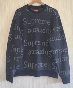 Supreme Jacquard Logo Crewneck | Grailed