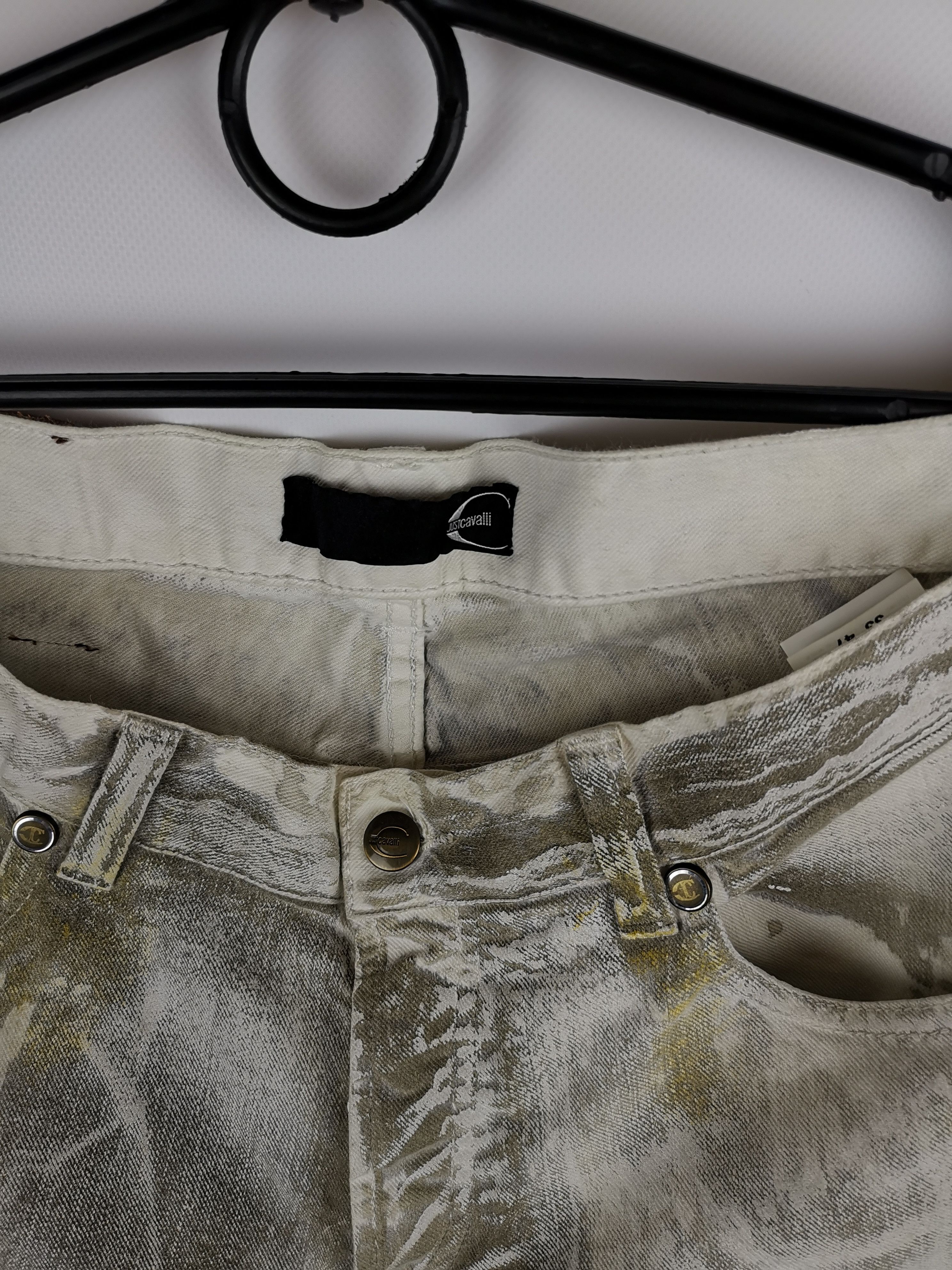 Just Cavalli Just Cavalli Multicolor hand painted distressed denim Jeans Size US 33 - 4 Thumbnail