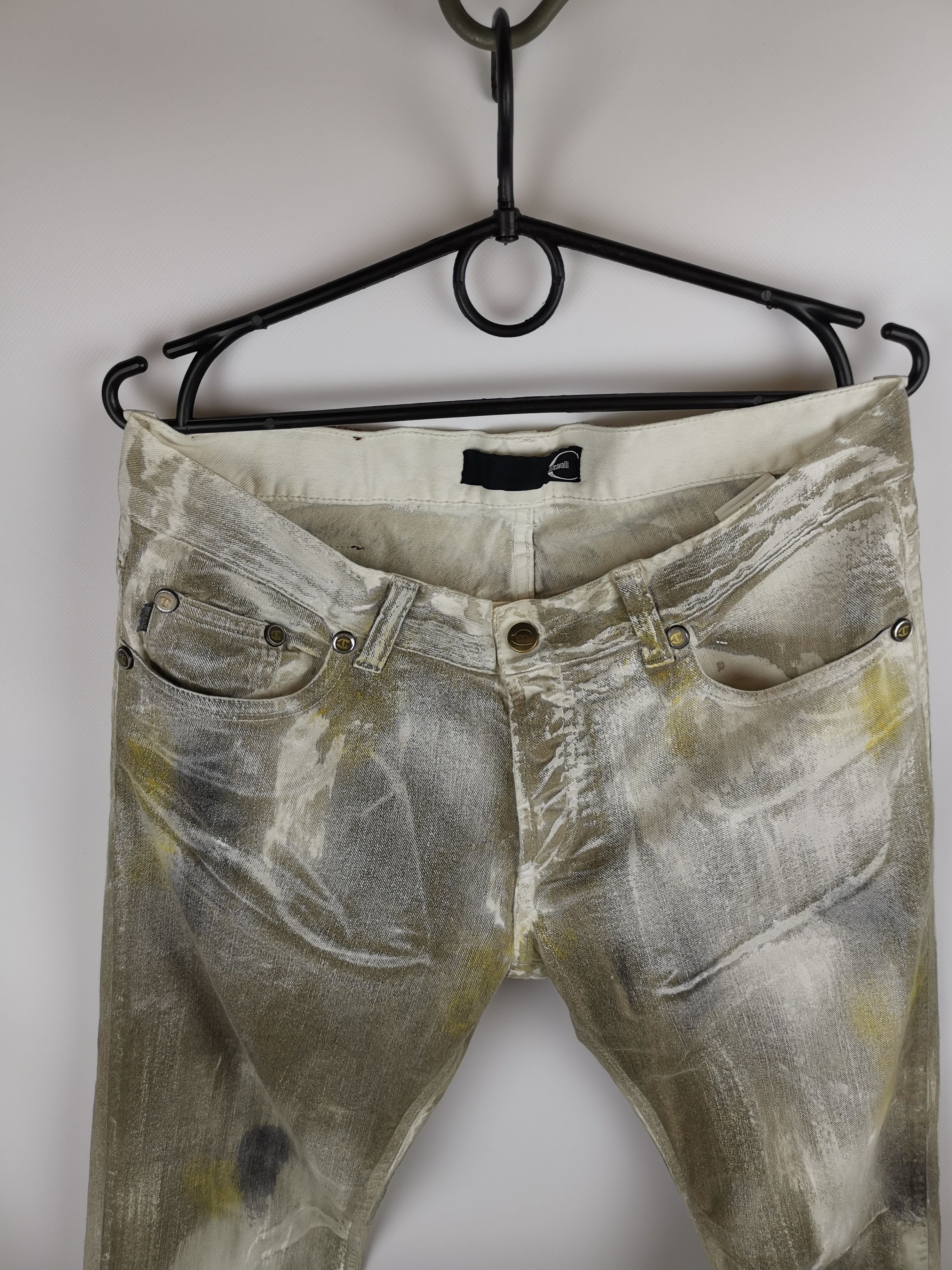 Just Cavalli Just Cavalli Multicolor hand painted distressed denim Jeans Size US 33 - 6 Thumbnail