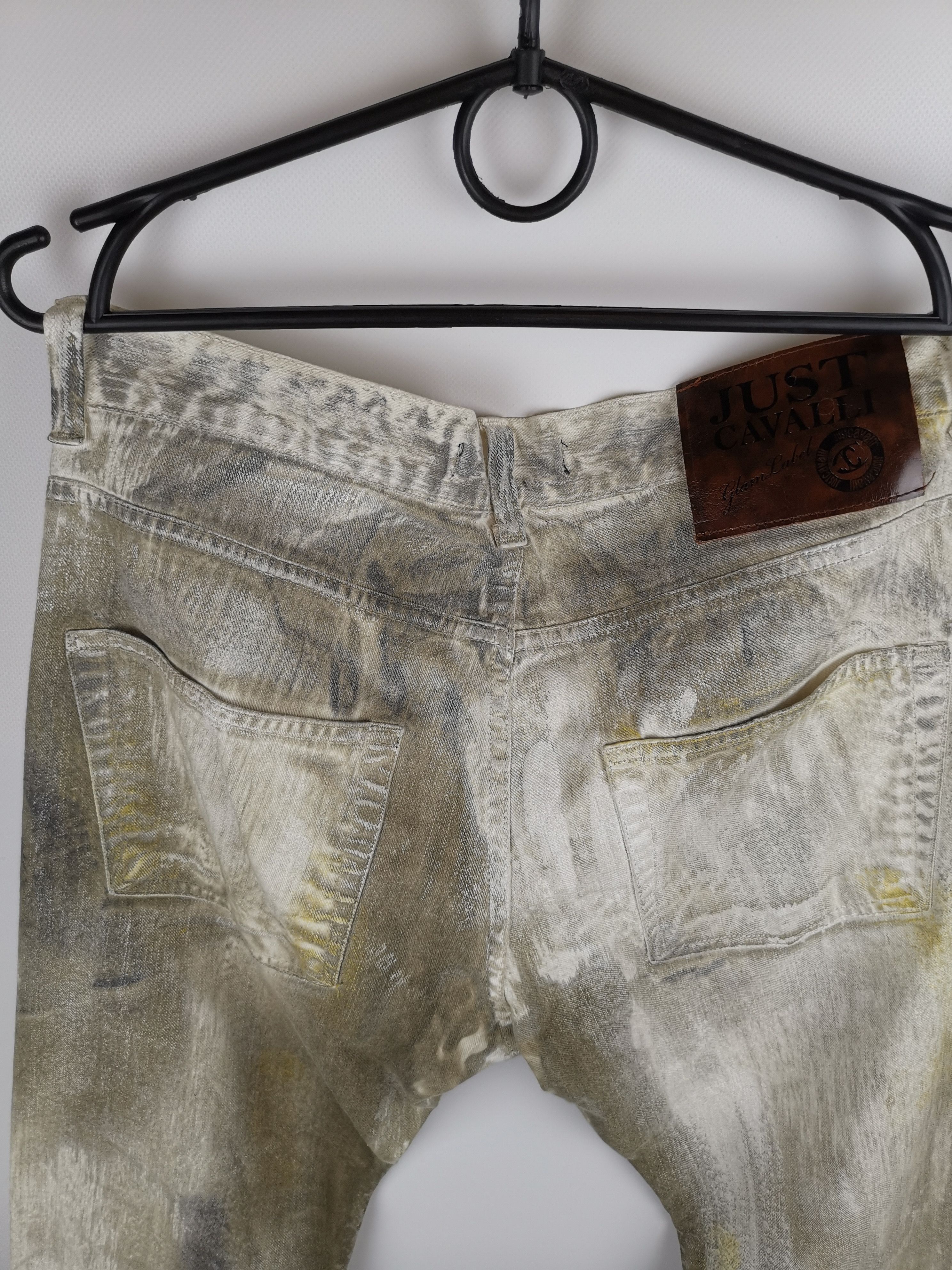 Just Cavalli Just Cavalli Multicolor hand painted distressed denim Jeans Size US 33 - 11 Thumbnail