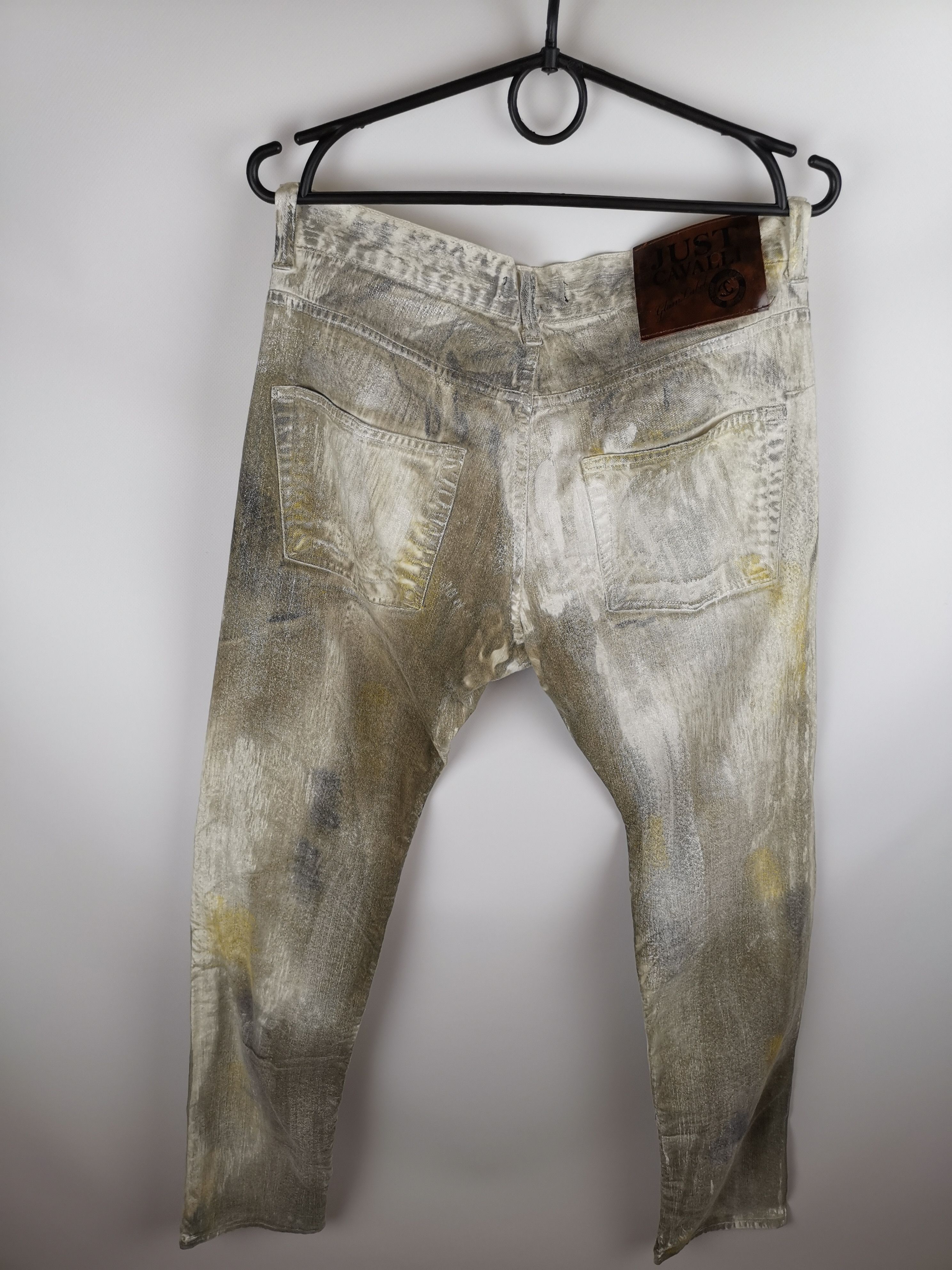 Just Cavalli Just Cavalli Multicolor hand painted distressed denim Jeans Size US 33 - 12 Thumbnail