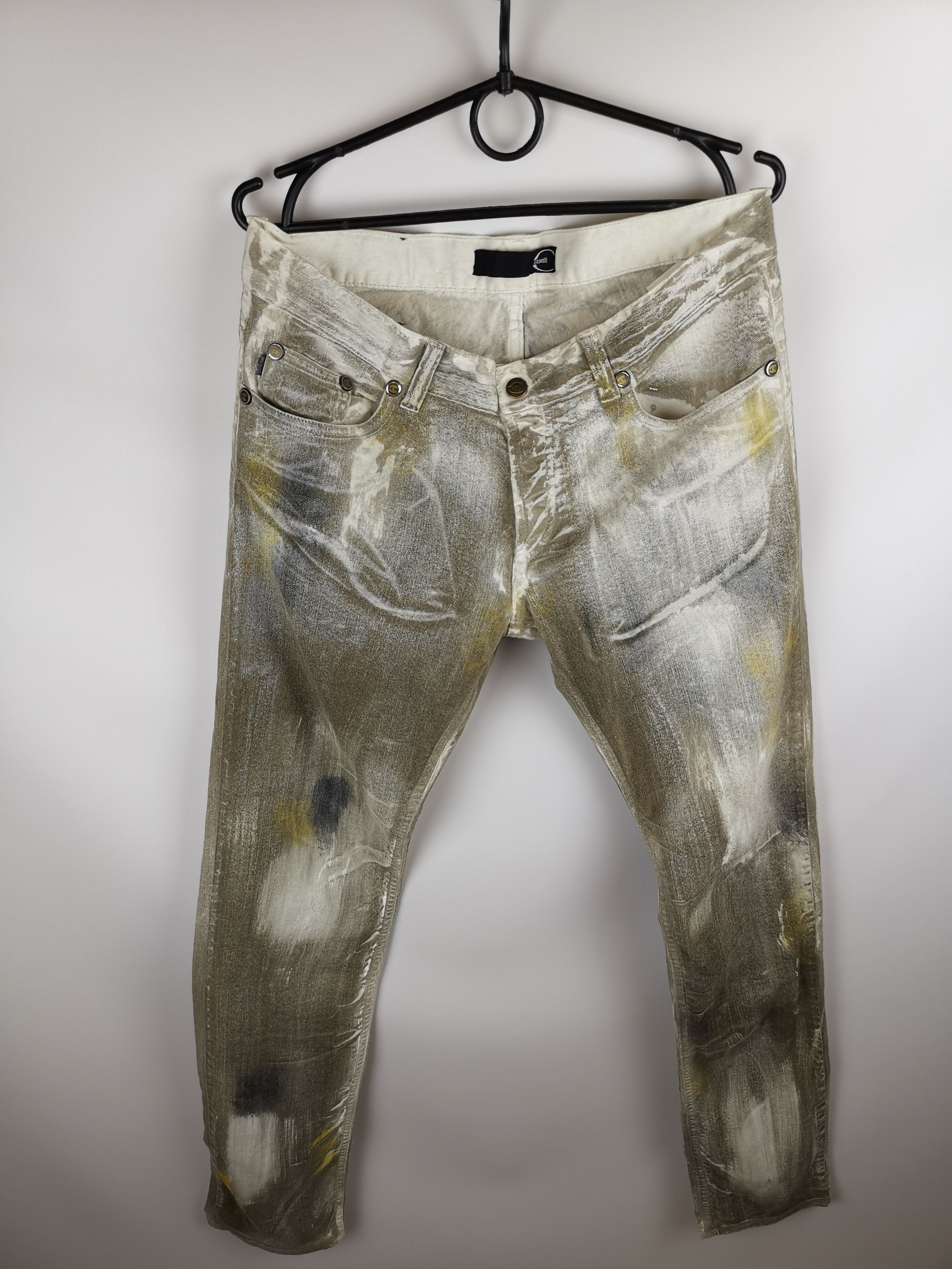 Just Cavalli Just Cavalli Multicolor hand painted distressed denim Jeans Size US 33 - 3 Thumbnail