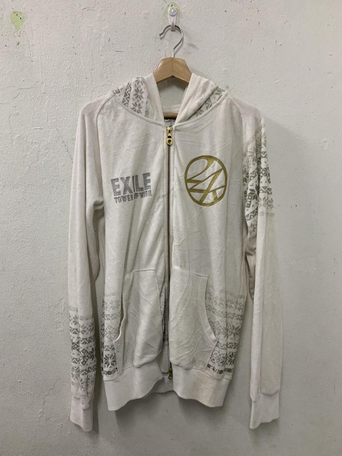 Japanese Brand 24 Karats Exile Tower Of Wish Zipper Hoodie Suede Big Logo Size US M / EU 48-50 / 2 - 2 Thumbnail