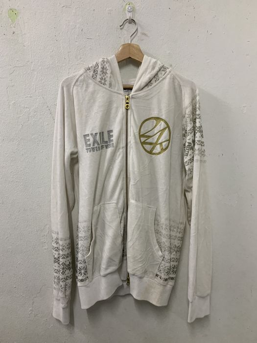 Japanese Brand 24 Karats Exile Tower Of Wish Zipper Hoodie Suede