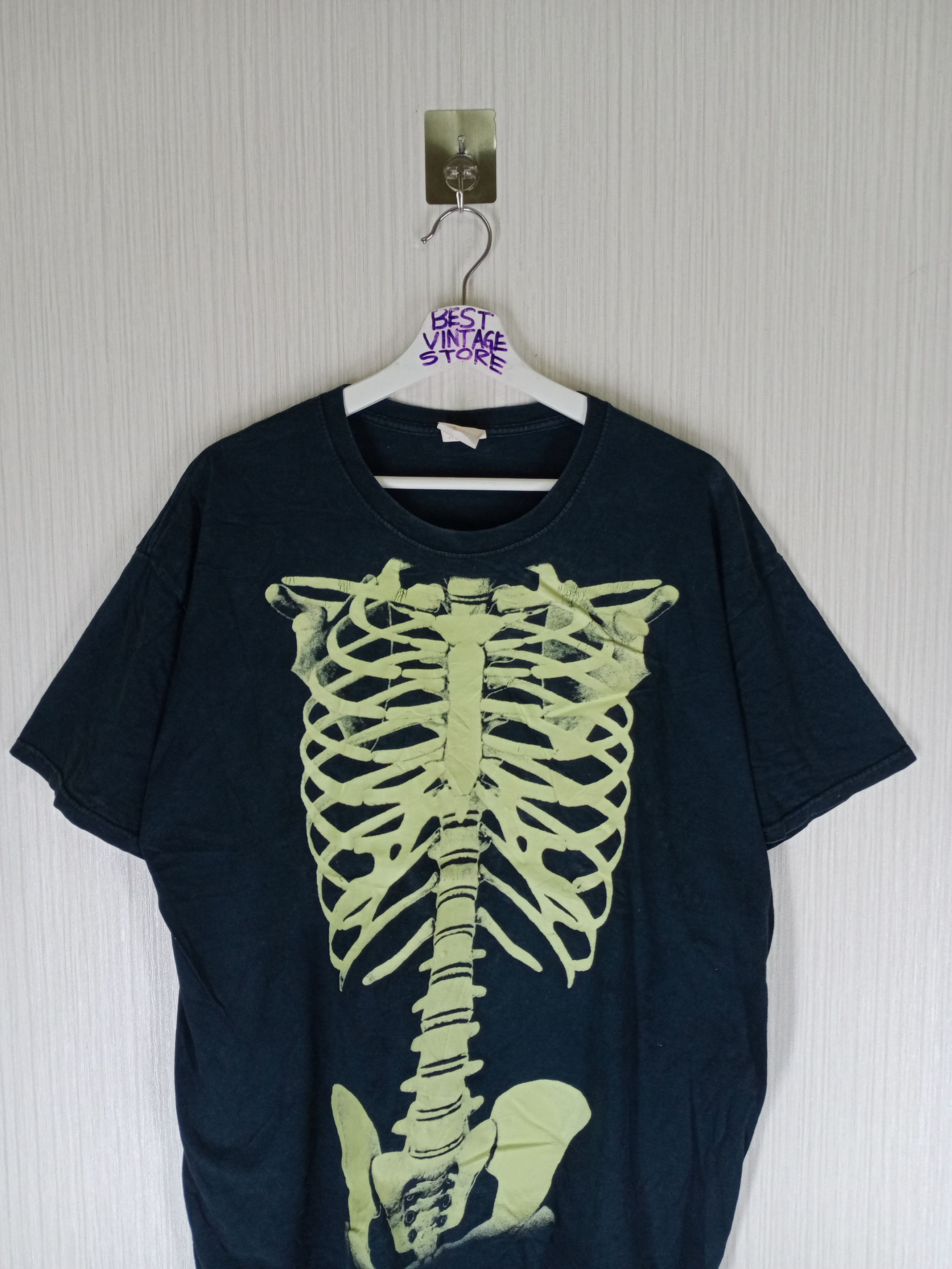 Vintage Rare Vintage Skeleton Bone Tshirt Size US XL / EU 56 / 4 - 2 Thumbnail