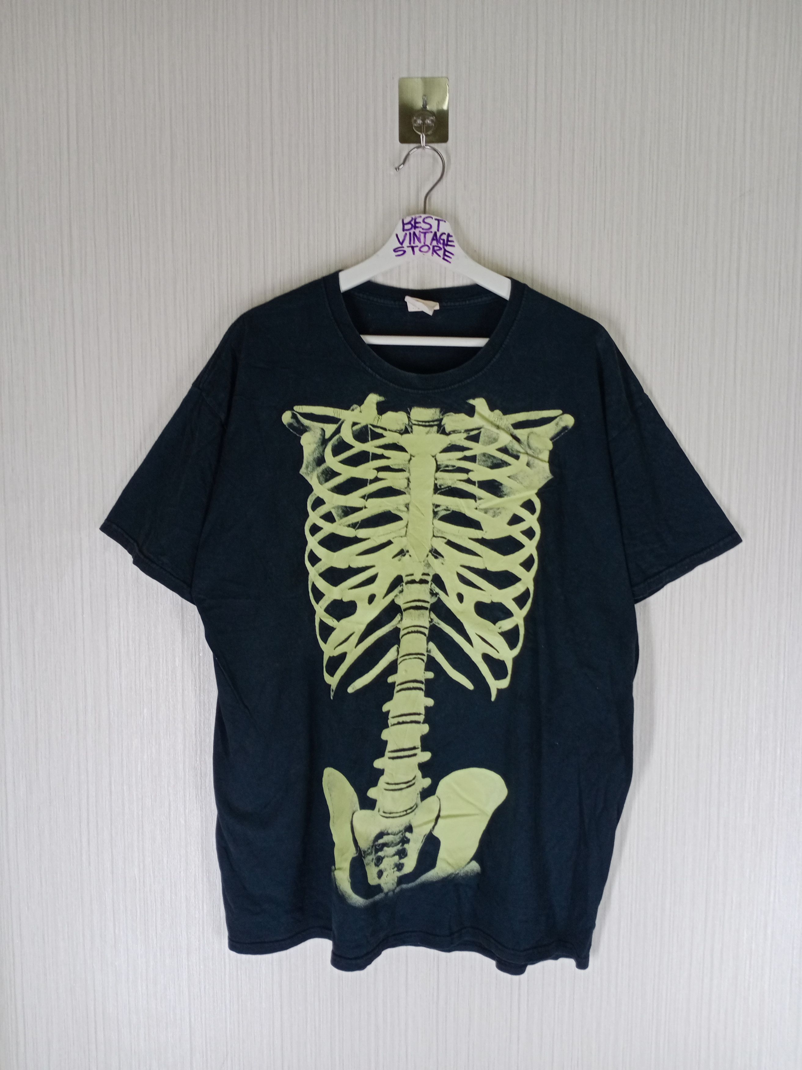 Vintage Rare Vintage Skeleton Bone Tshirt Size US XL / EU 56 / 4 - 1 Thumbnail