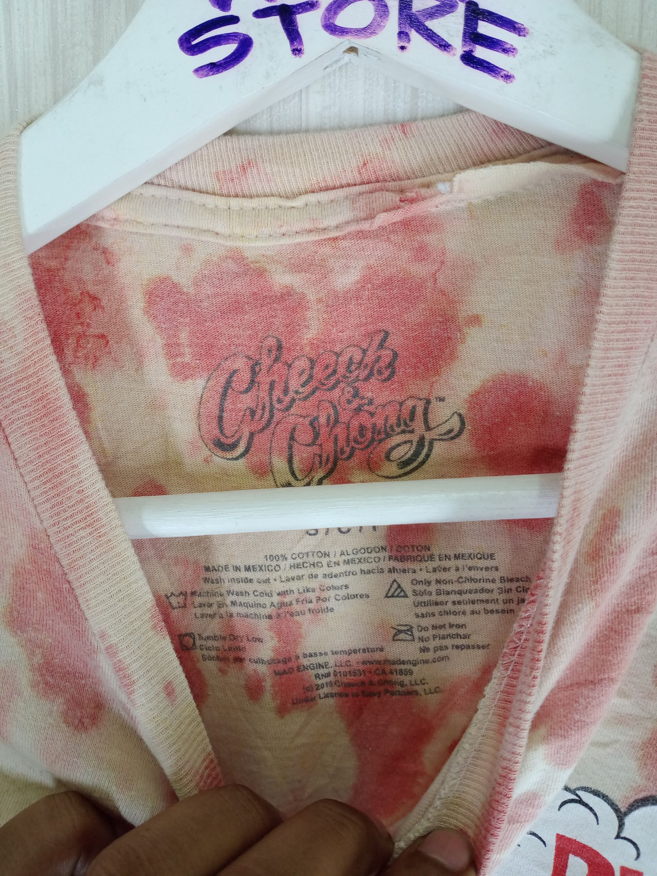 Vintage Rare Cheech and Chong American Comedy Tie Dye Tshirt Size US M / EU 48-50 / 2 - 2 Thumbnail