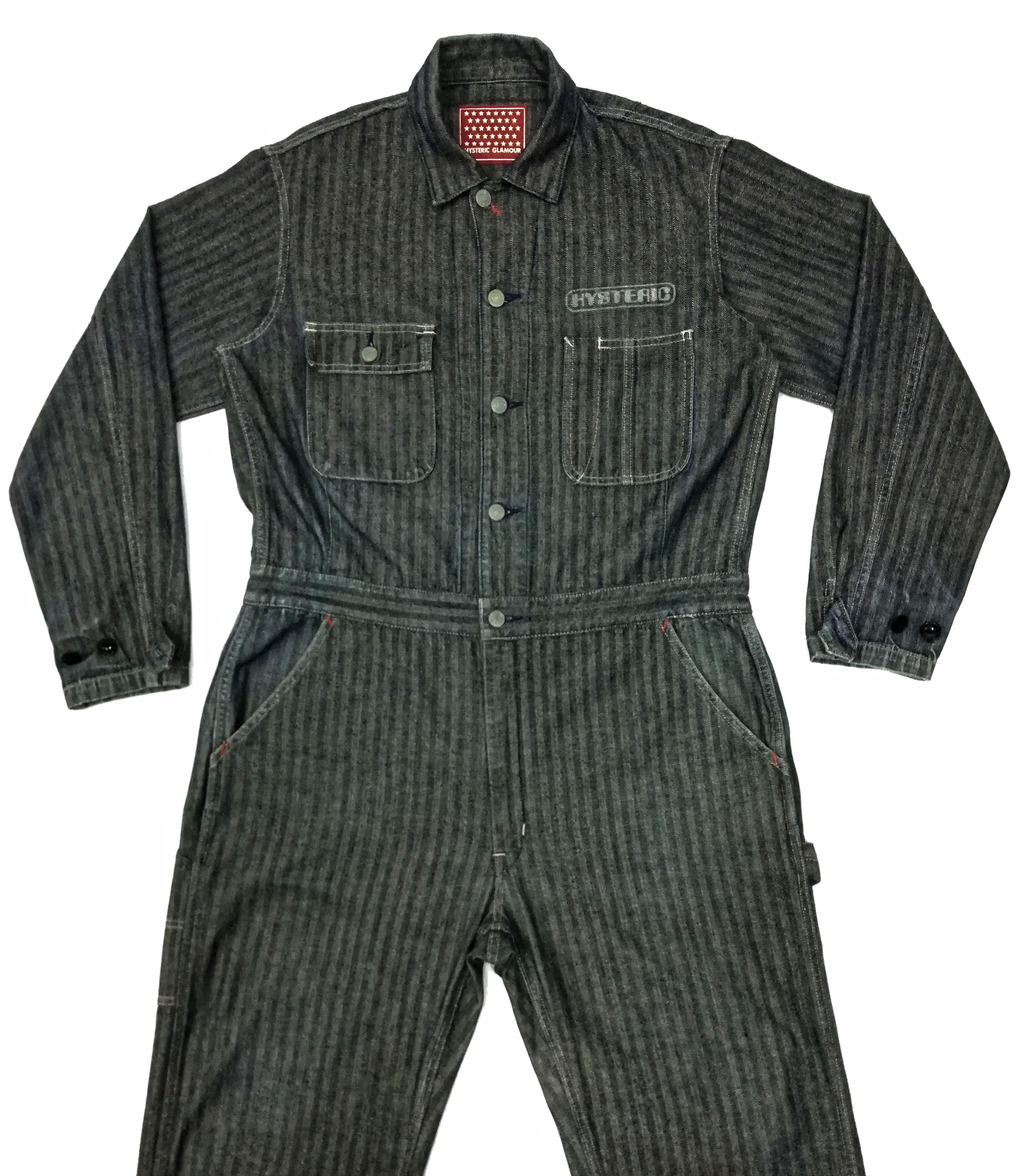 Hysteric Glamour 🔥SUPER RARE OG HG Herringbone Striped Coverall Jumpsuits Size US 34 / EU 50 - 3 Thumbnail