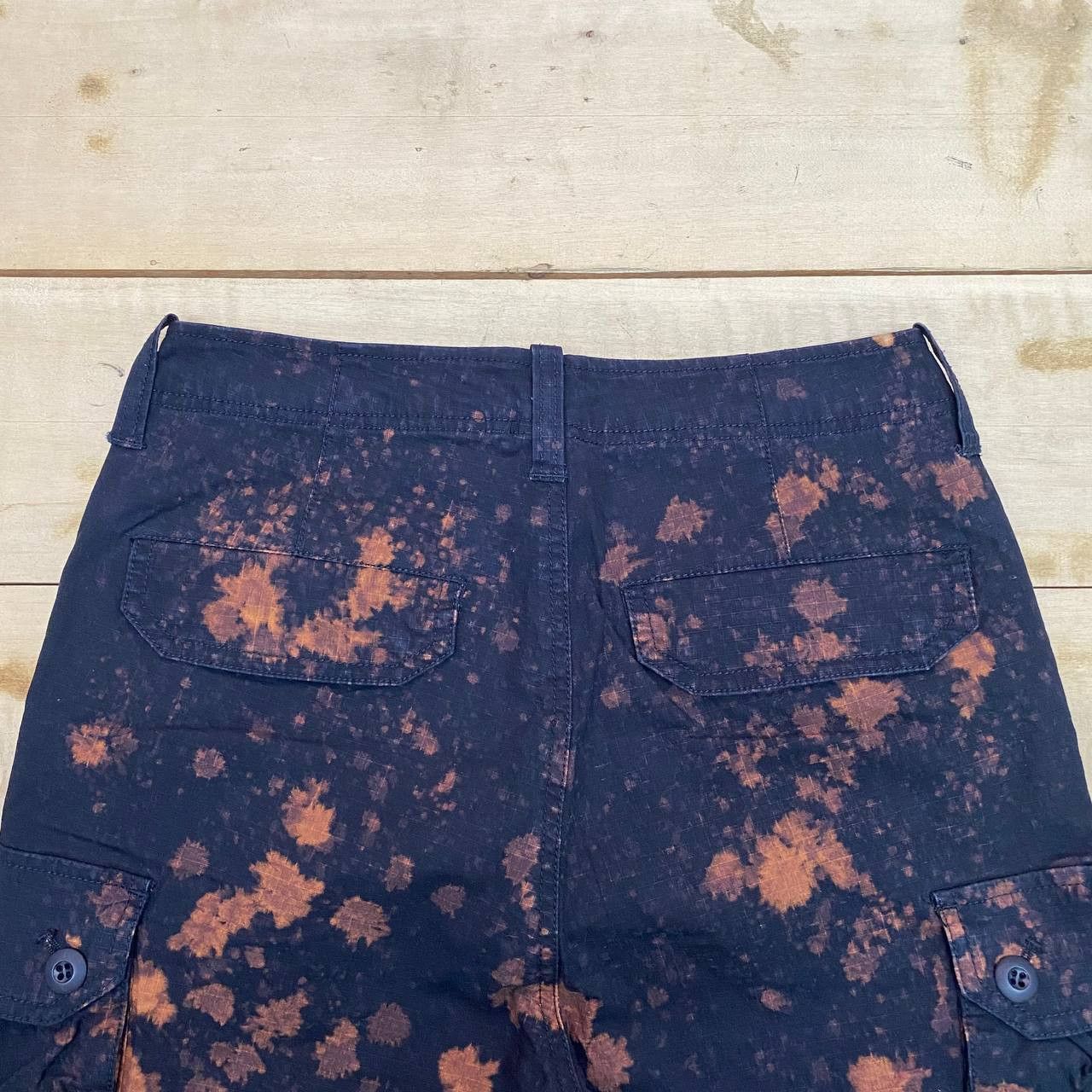 Japanese Brand X349 JAPAN X-BRAND RIPSTOP ACID WASH CARGO PANTS Size US 30 / EU 46 - 4 Thumbnail