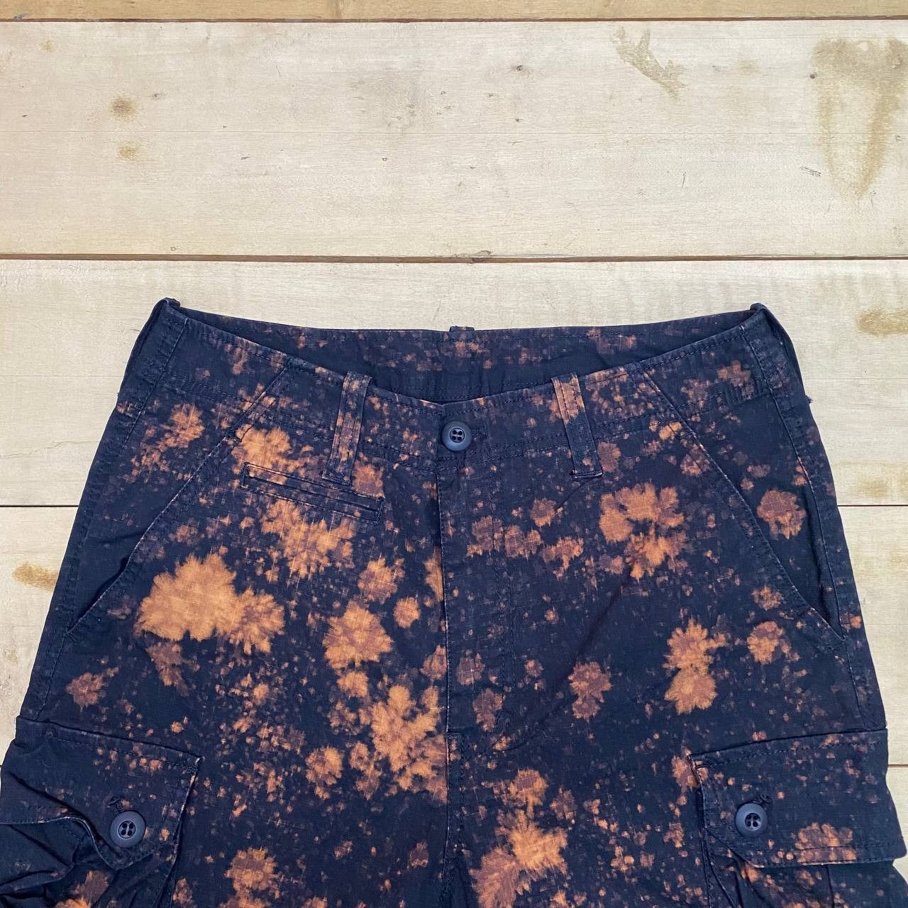 Japanese Brand X349 JAPAN X-BRAND RIPSTOP ACID WASH CARGO PANTS Size US 30 / EU 46 - 2 Thumbnail