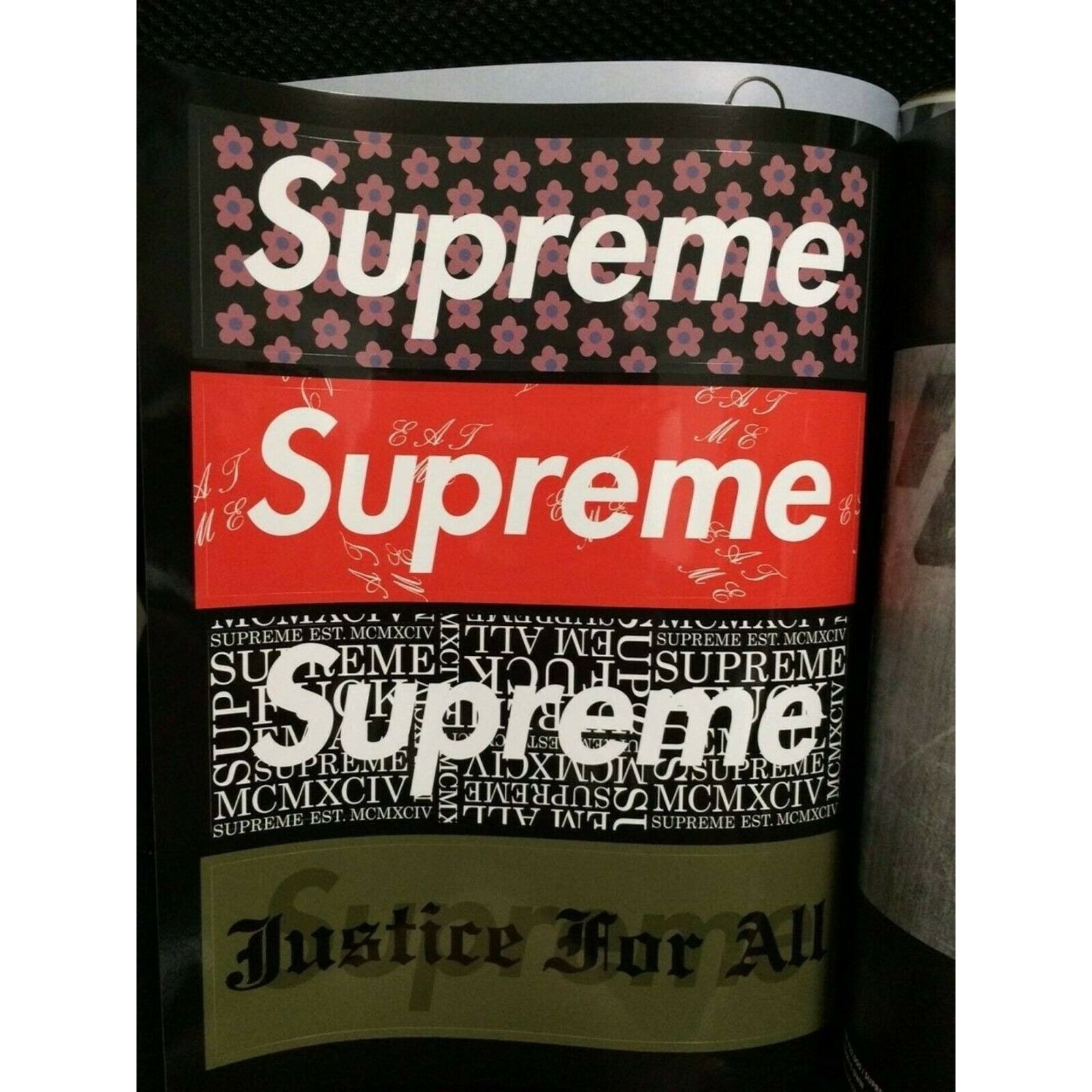 image of Supreme Sense Magazine 2015 Box Logo Sticker Sheet Japan, Men's