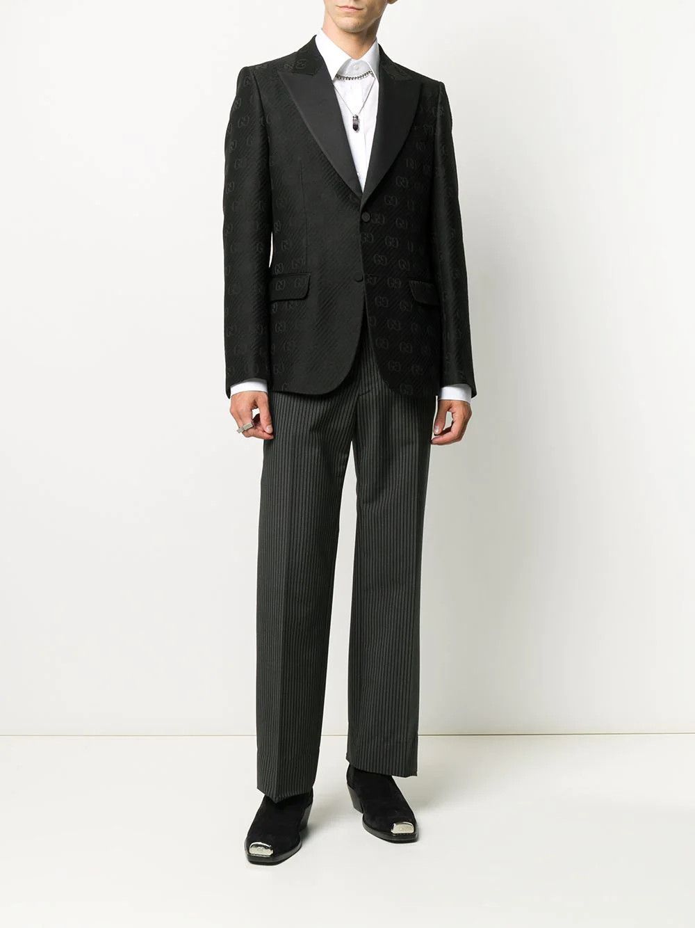 Gucci Gucci GG Black Monogram Blazer Size 48R - 3 Thumbnail