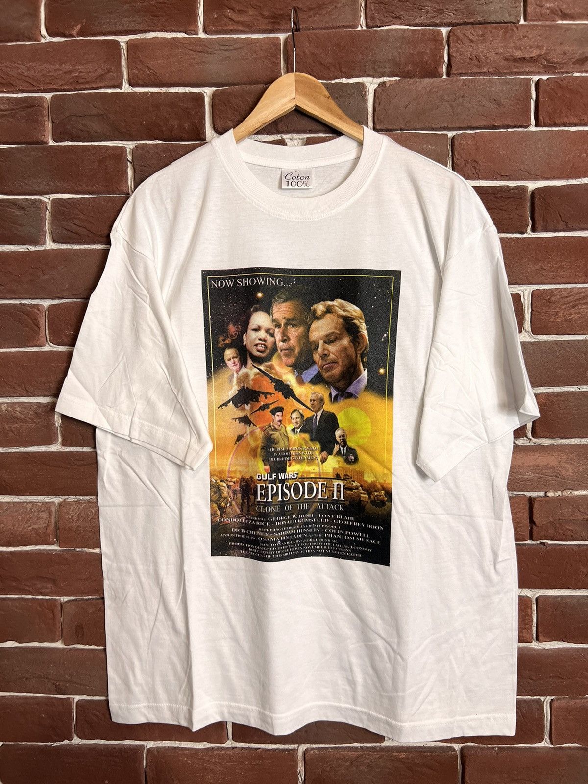 Vintage 90s Gulf War Star Wars Parody War Art t-shirt