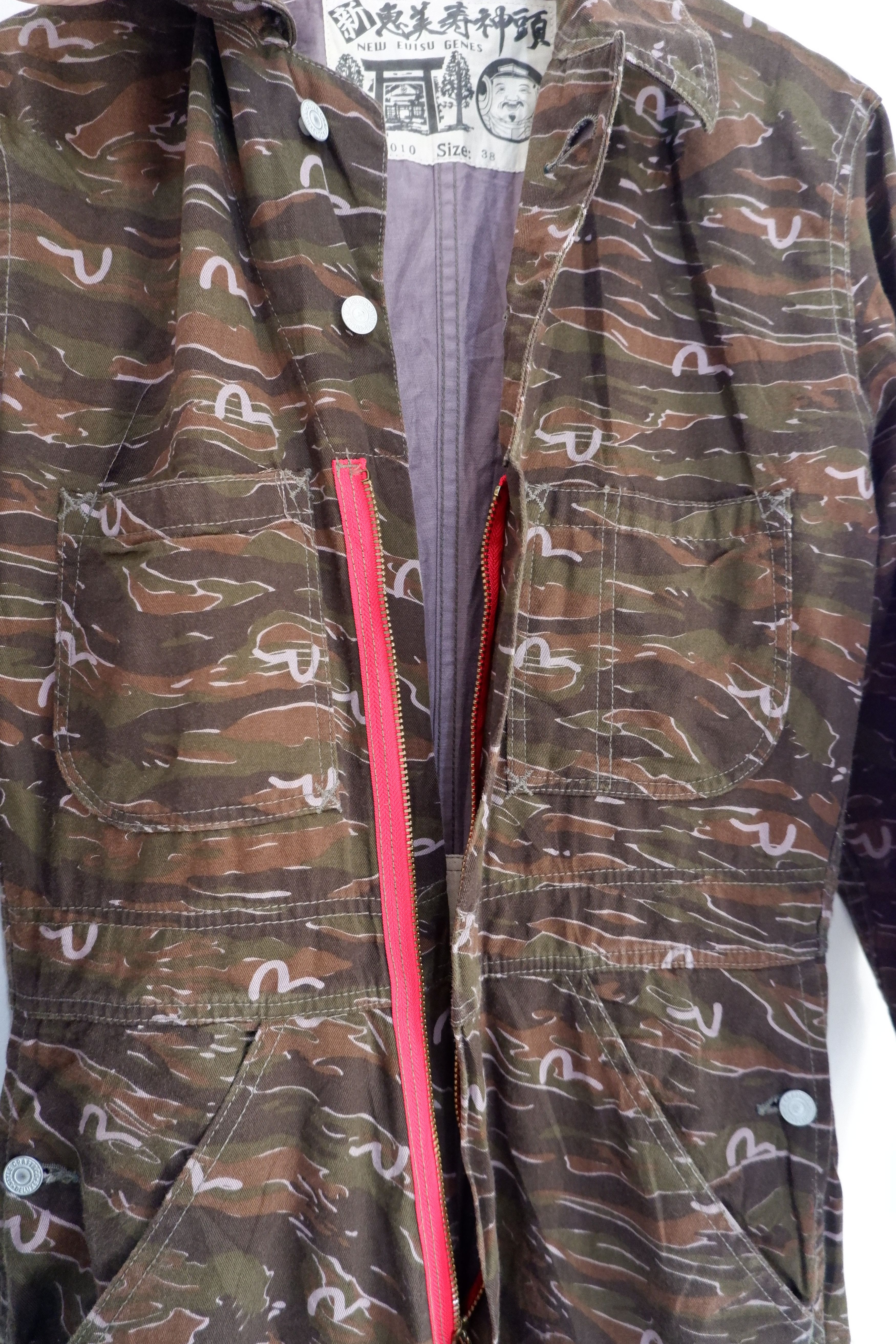 Evisu Vintage Evisu Multi Logo Camo Coveralls Size US 32 / EU 48 - 6 Thumbnail