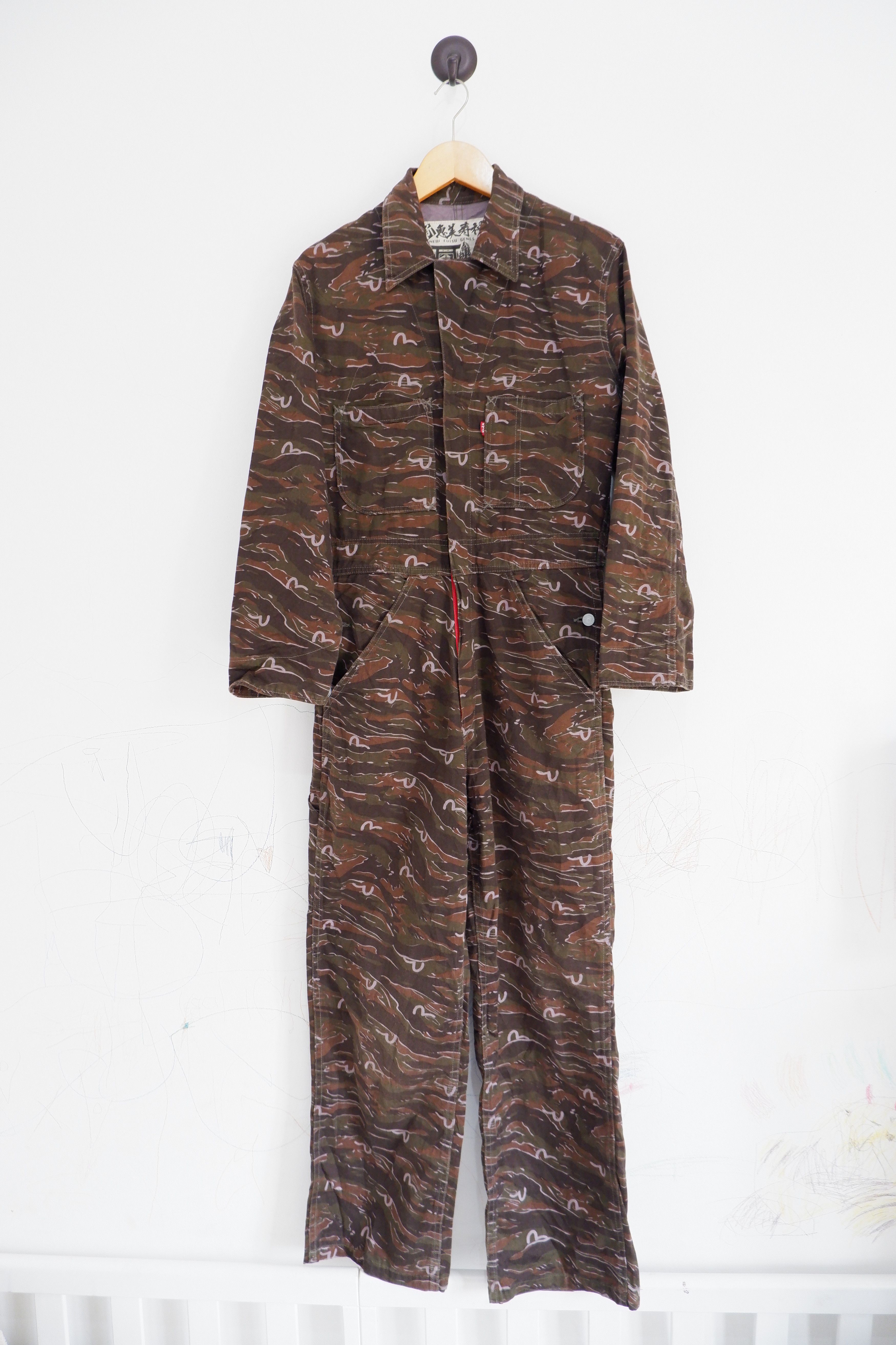 Evisu Vintage Evisu Multi Logo Camo Coveralls Size US 32 / EU 48 - 2 Thumbnail