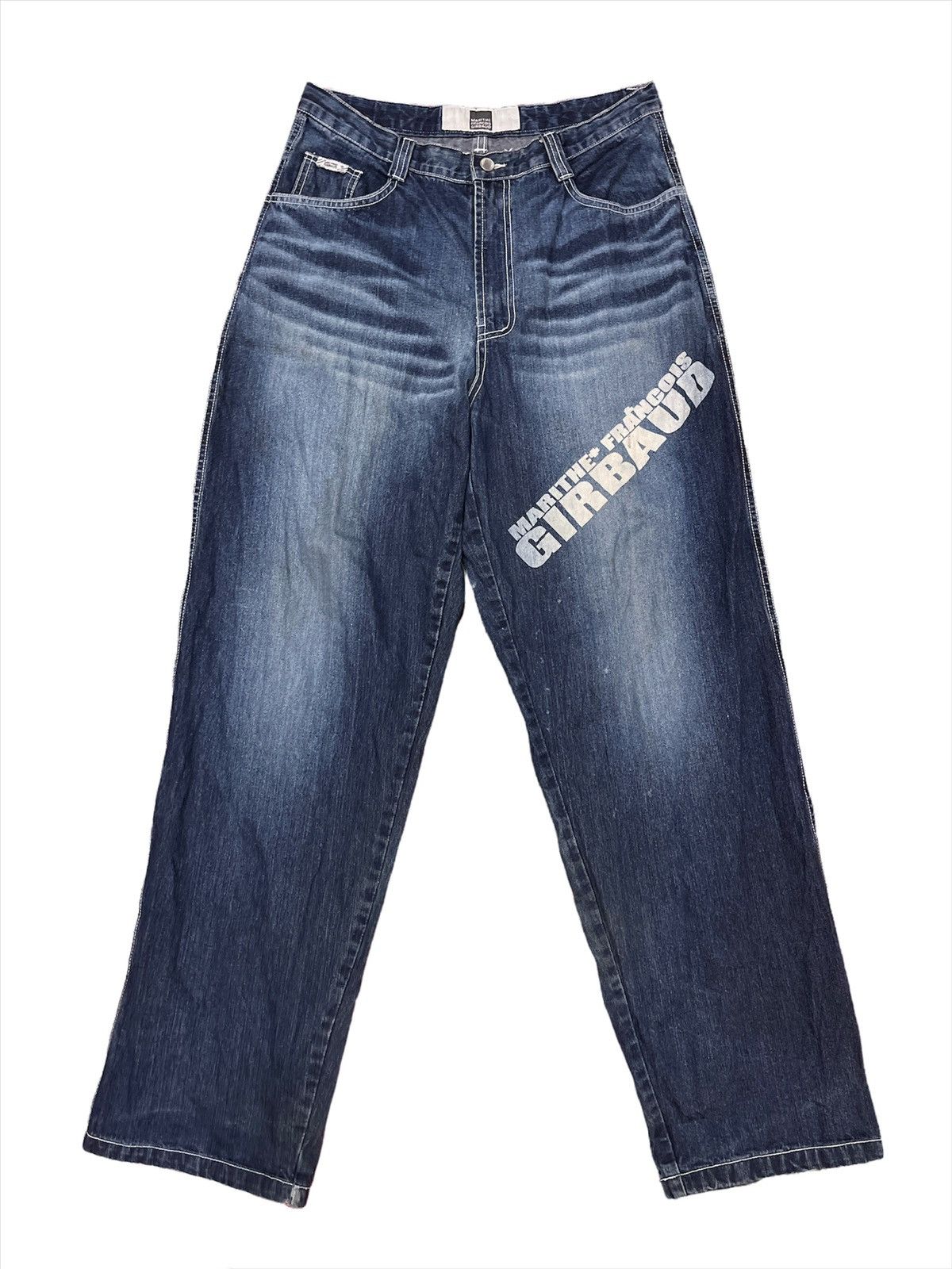 Kapital × Marithe + Francois Girbaud × Vintage Vintage SAMPLE Girbaud Super Baggy Y2K Utility Jeans Size US 34 / EU 50 - 1 Thumbnail