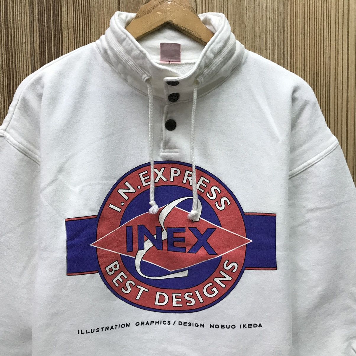 Japanese Brand × Vintage Vintage I.N.EXPRESS Sweatshirt Crewneck Nobuo Ikeda Inex Size US M / EU 48-50 / 2 - 2 Thumbnail