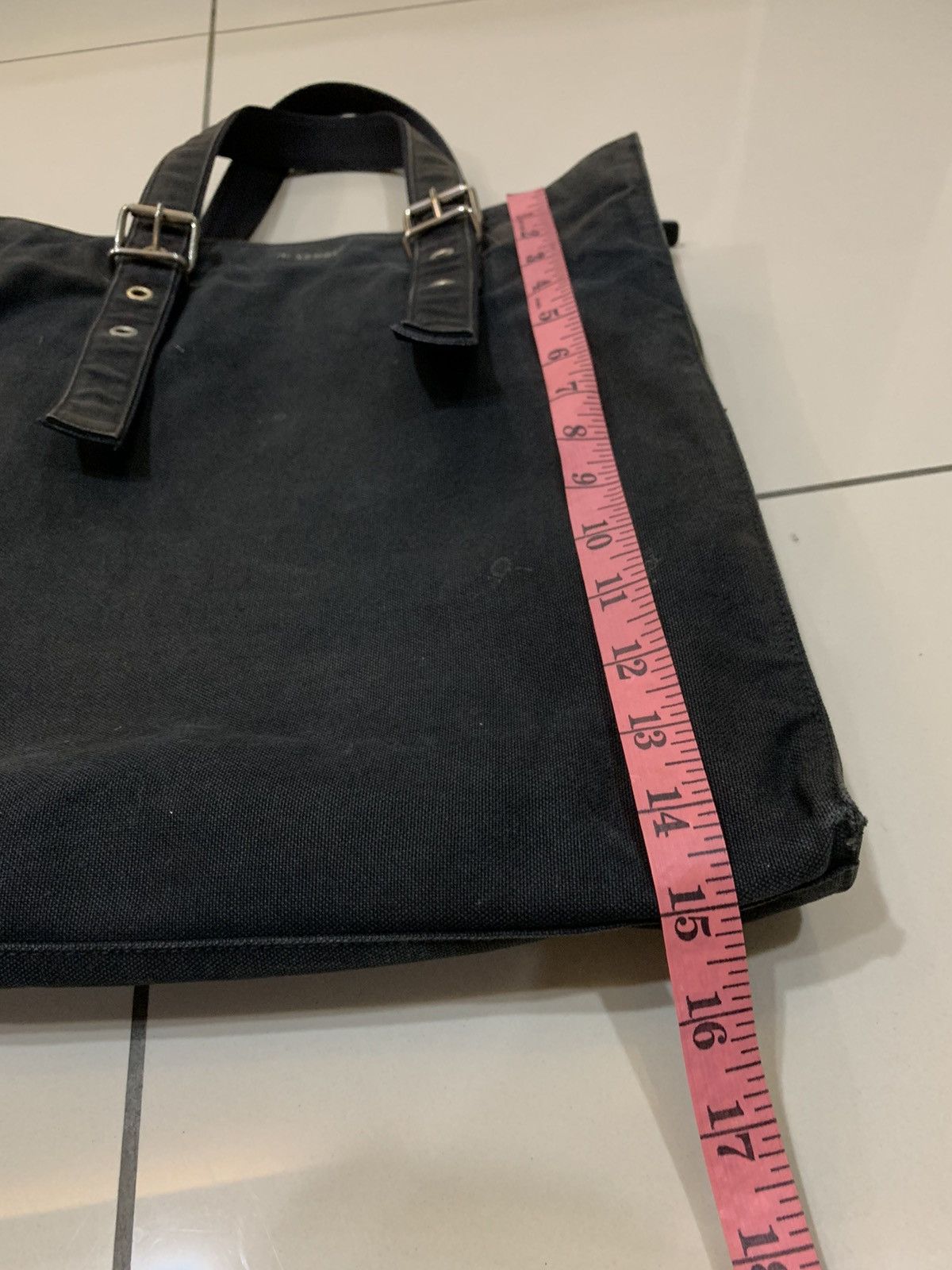 Jil Sander × Vintage SUN FADED JIL SANDER FABRIC TOTE BAG Size ONE SIZE - 14 Thumbnail