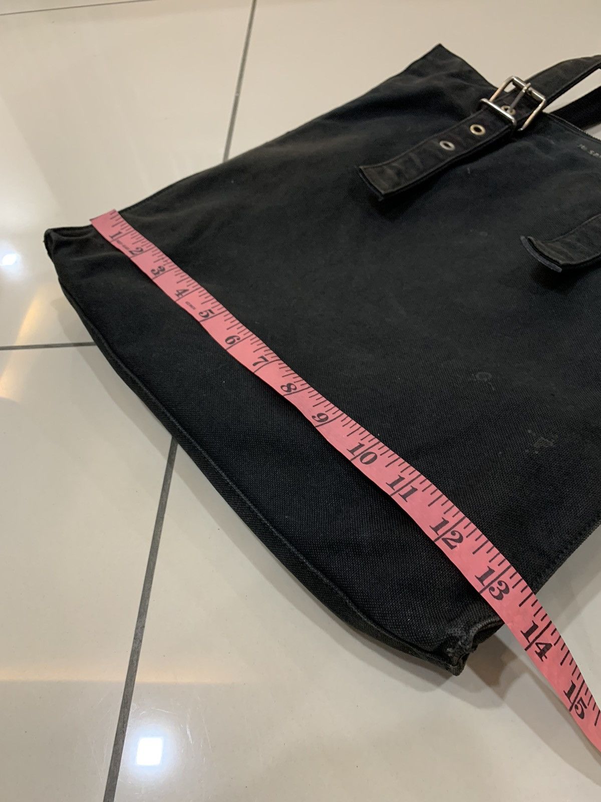 Jil Sander × Vintage SUN FADED JIL SANDER FABRIC TOTE BAG Size ONE SIZE - 13 Thumbnail