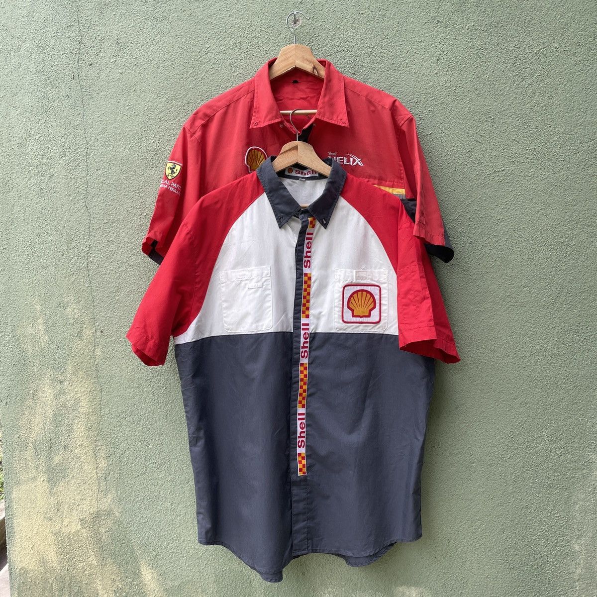 Ferrari Bundle🔥 Vintage Shell Ferrari Button Ups Shirt Size US XL / EU 56 / 4 - 1 Thumbnail