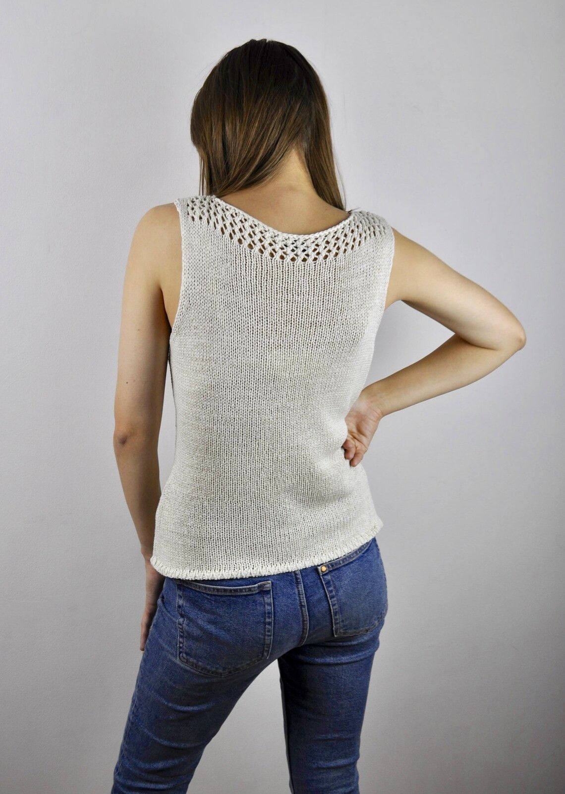 Vintage Via Appia Knitted S boho tassels shirt blouse top Knit vest Size S / US 4 / IT 40 - 4 Thumbnail