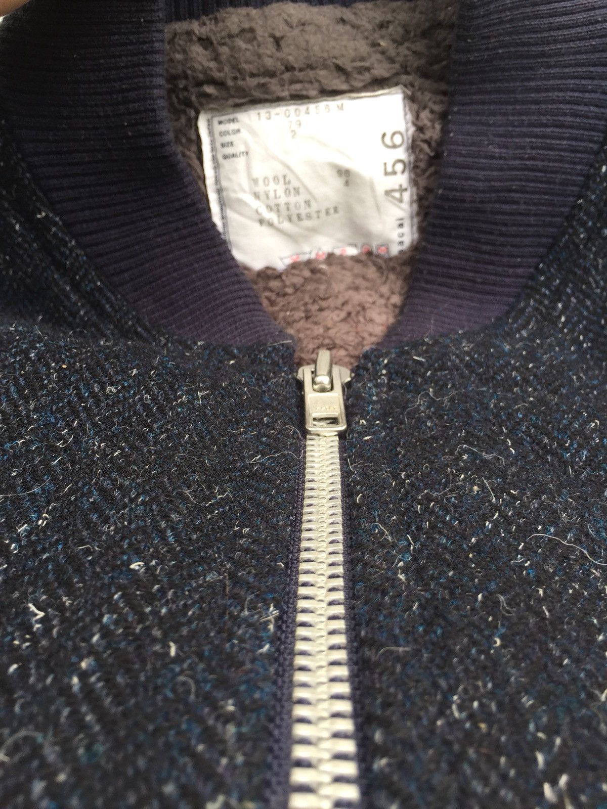 Sacai FW09 Sacai Indigo Denim Wool Fur Lining Patchwork Bomber Size US M / EU 48-50 / 2 - 9 Thumbnail