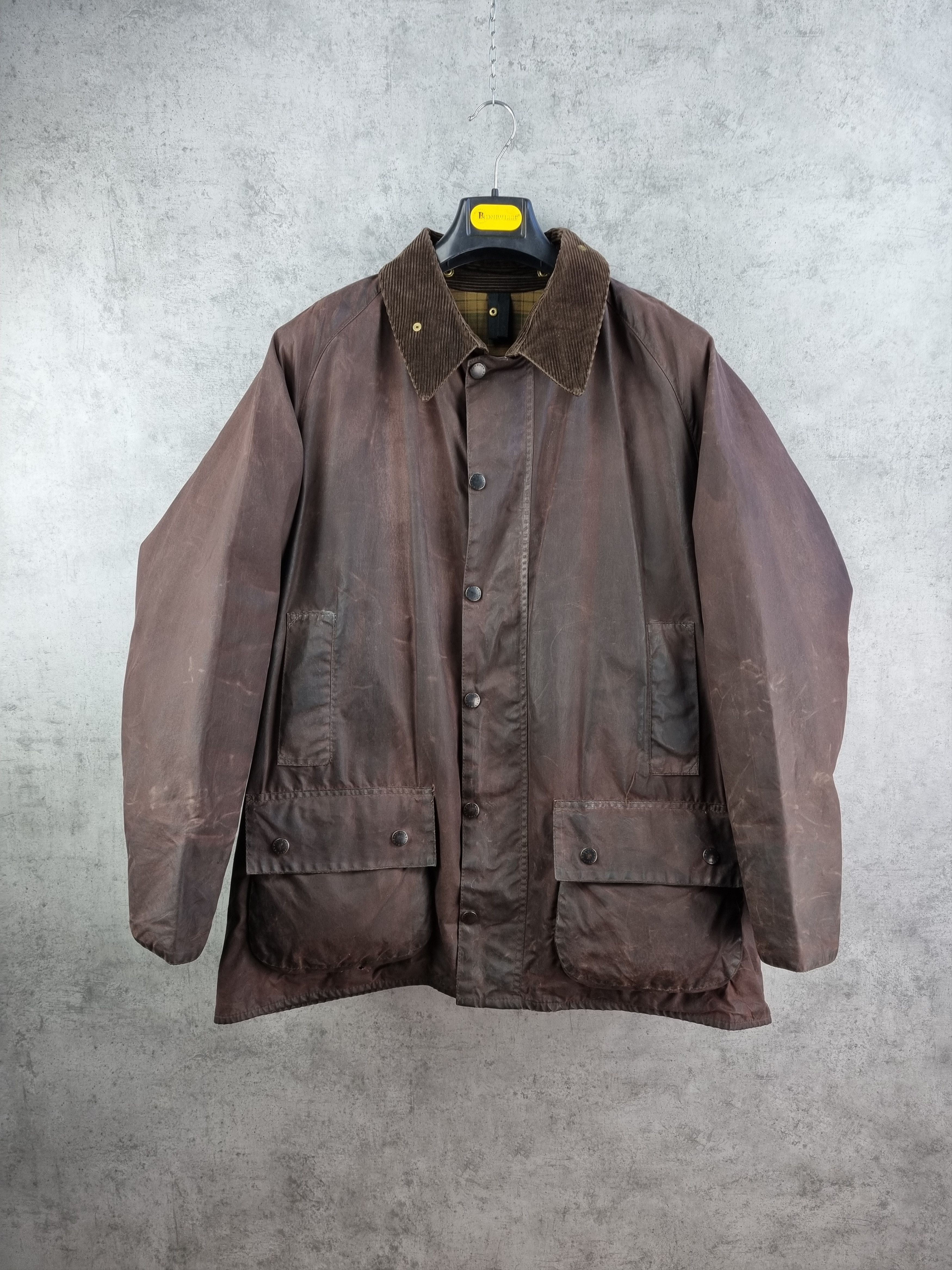 Barbour × Vintage 90s Waxed Purple Haze Barbour Beaufort Parka England Jacket Size US L / EU 52-54 / 3 - 9 Thumbnail