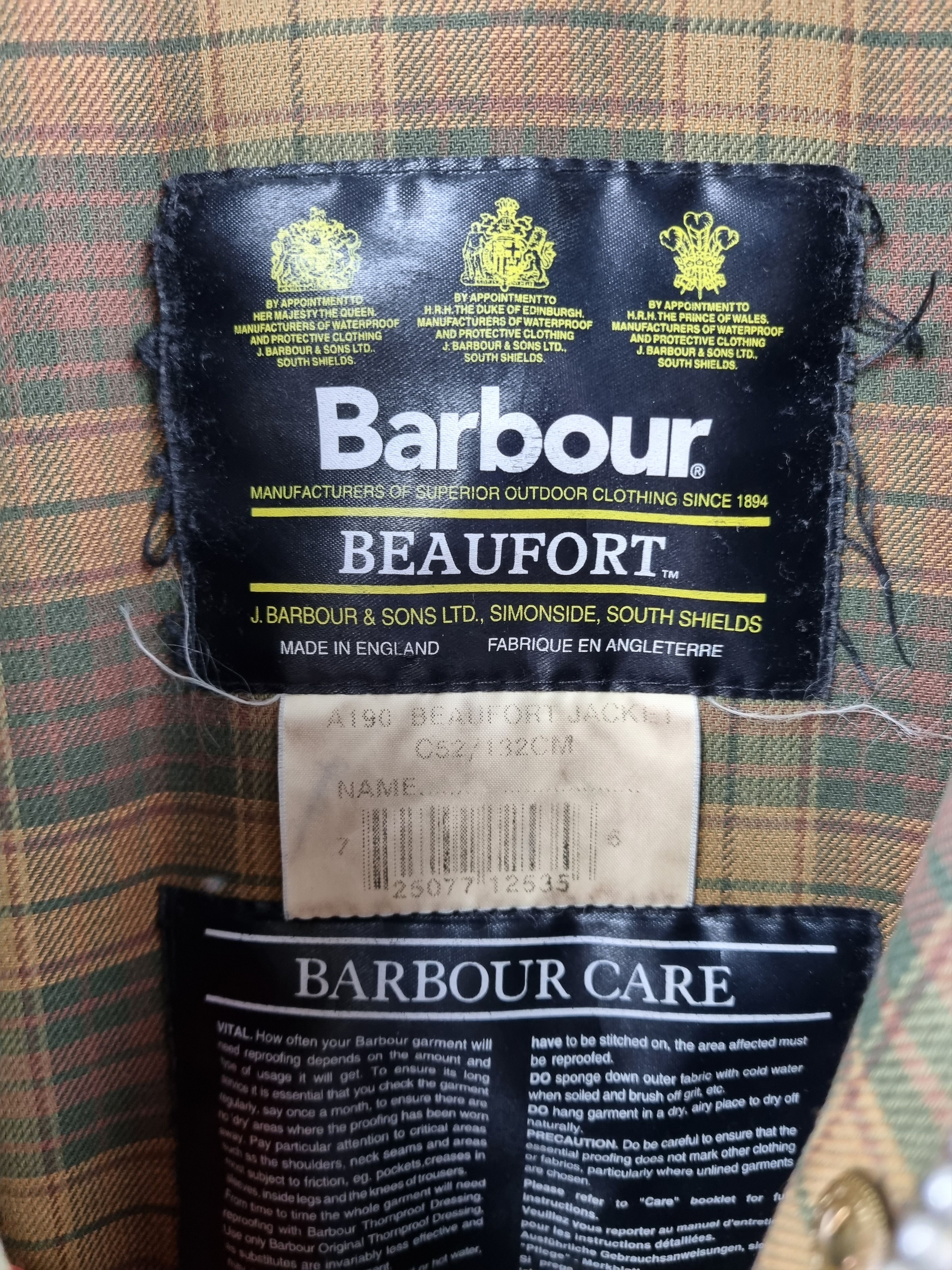 Barbour × Vintage 90s Waxed Purple Haze Barbour Beaufort Parka England Jacket Size US L / EU 52-54 / 3 - 6 Thumbnail