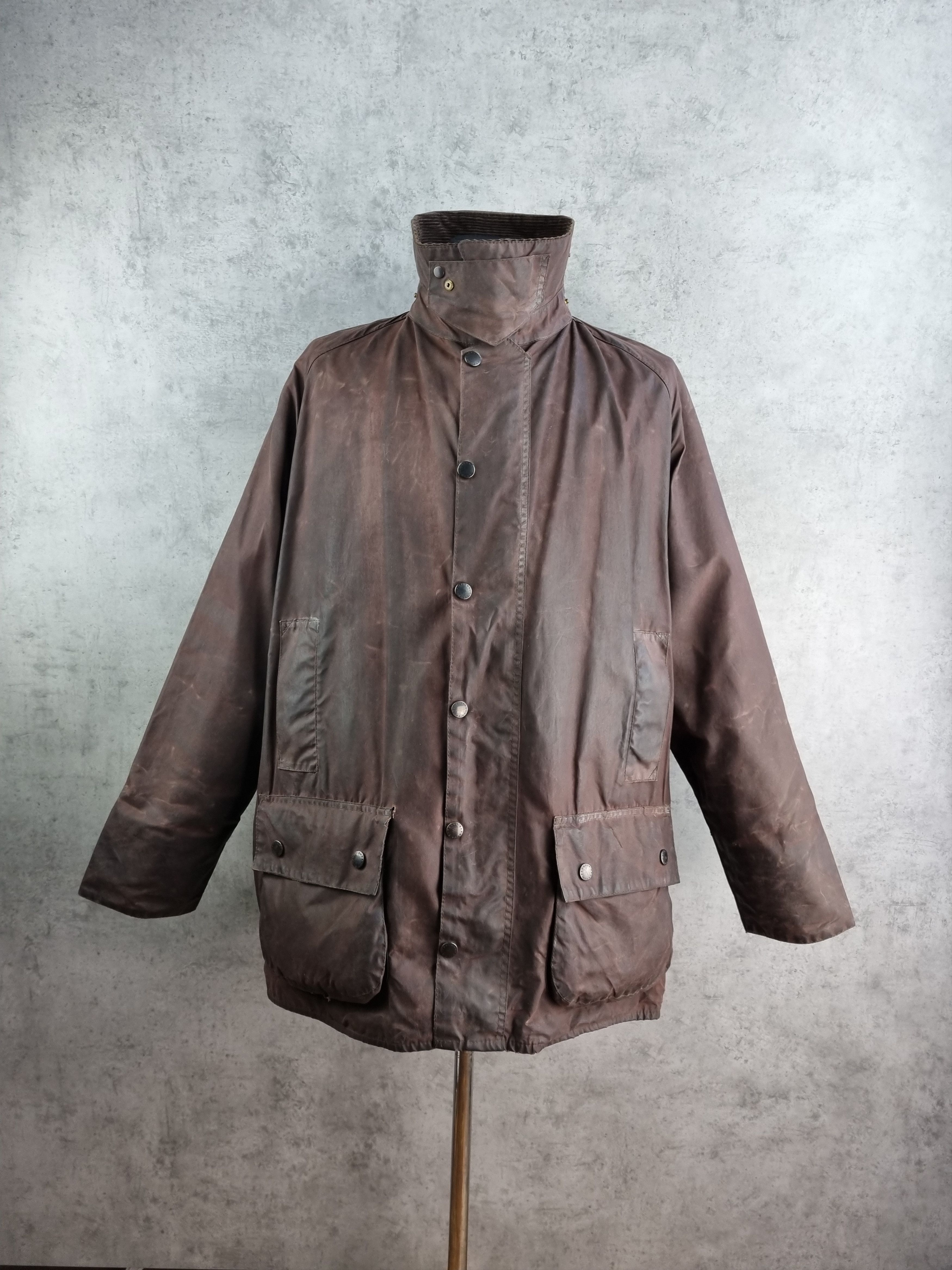 Barbour × Vintage 90s Waxed Purple Haze Barbour Beaufort Parka England Jacket Size US L / EU 52-54 / 3 - 23 Thumbnail