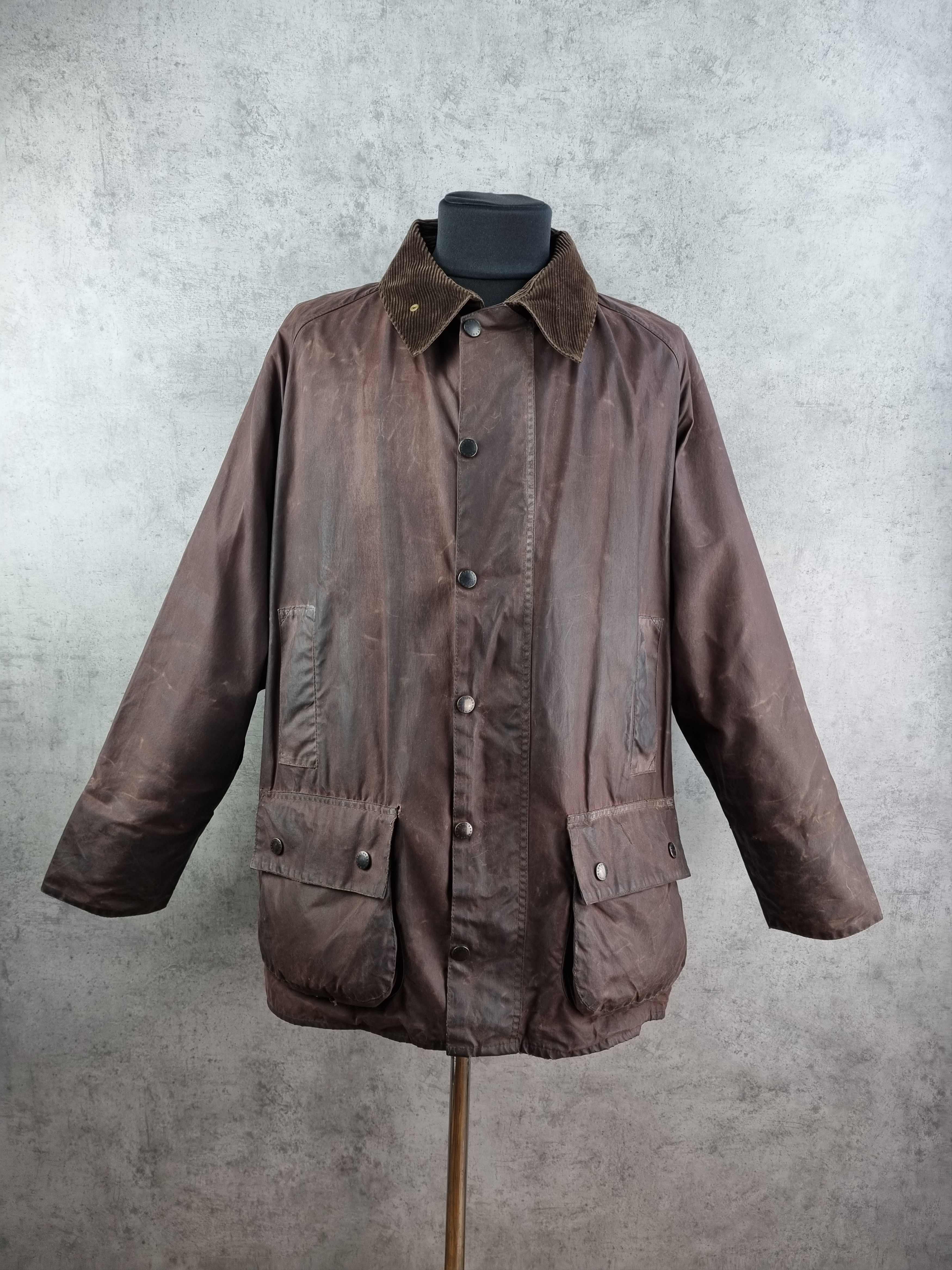 Barbour × Vintage 90s Waxed Purple Haze Barbour Beaufort Parka England Jacket Size US L / EU 52-54 / 3 - 3 Thumbnail