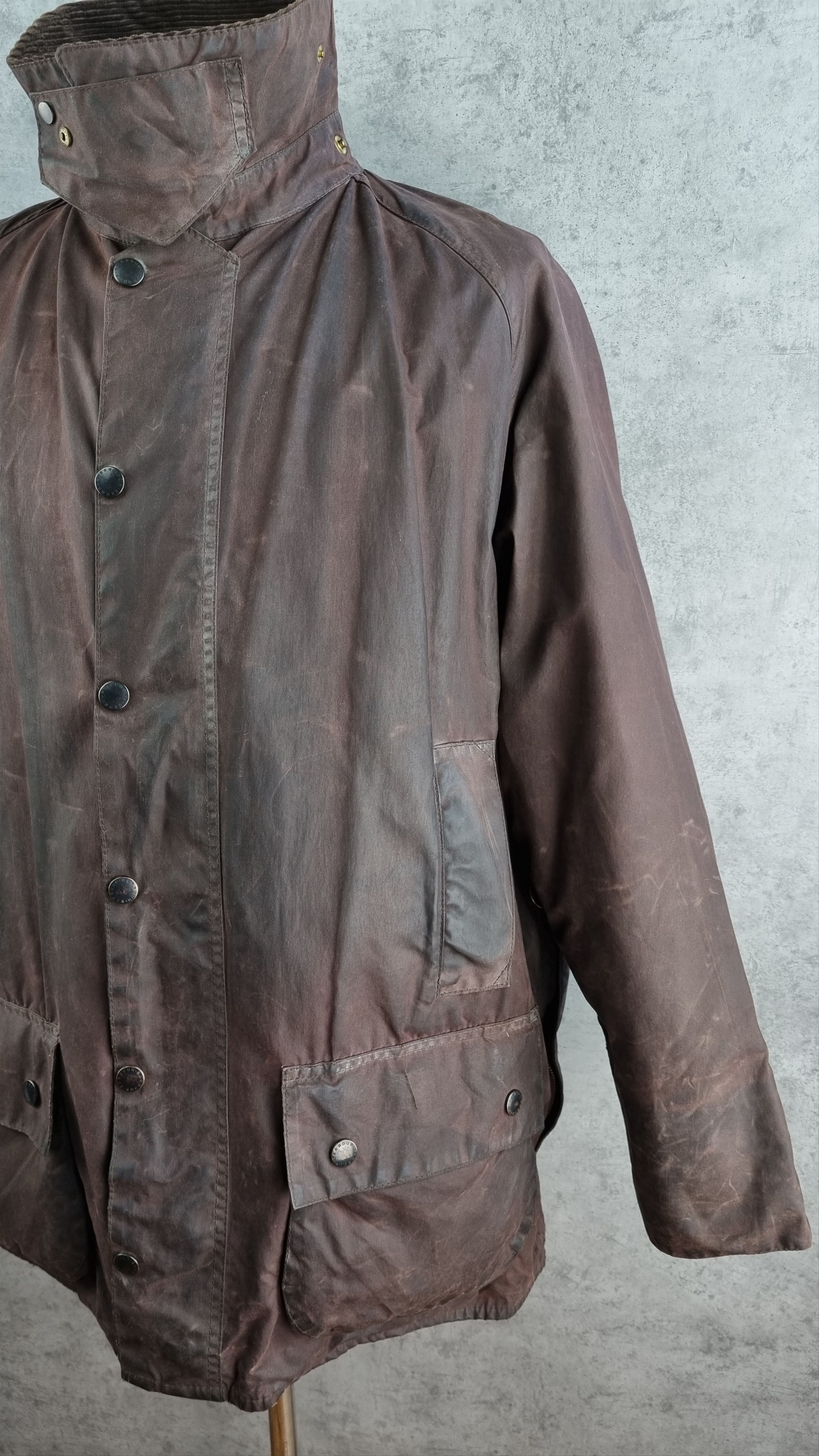 Barbour × Vintage 90s Waxed Purple Haze Barbour Beaufort Parka England Jacket Size US L / EU 52-54 / 3 - 12 Thumbnail