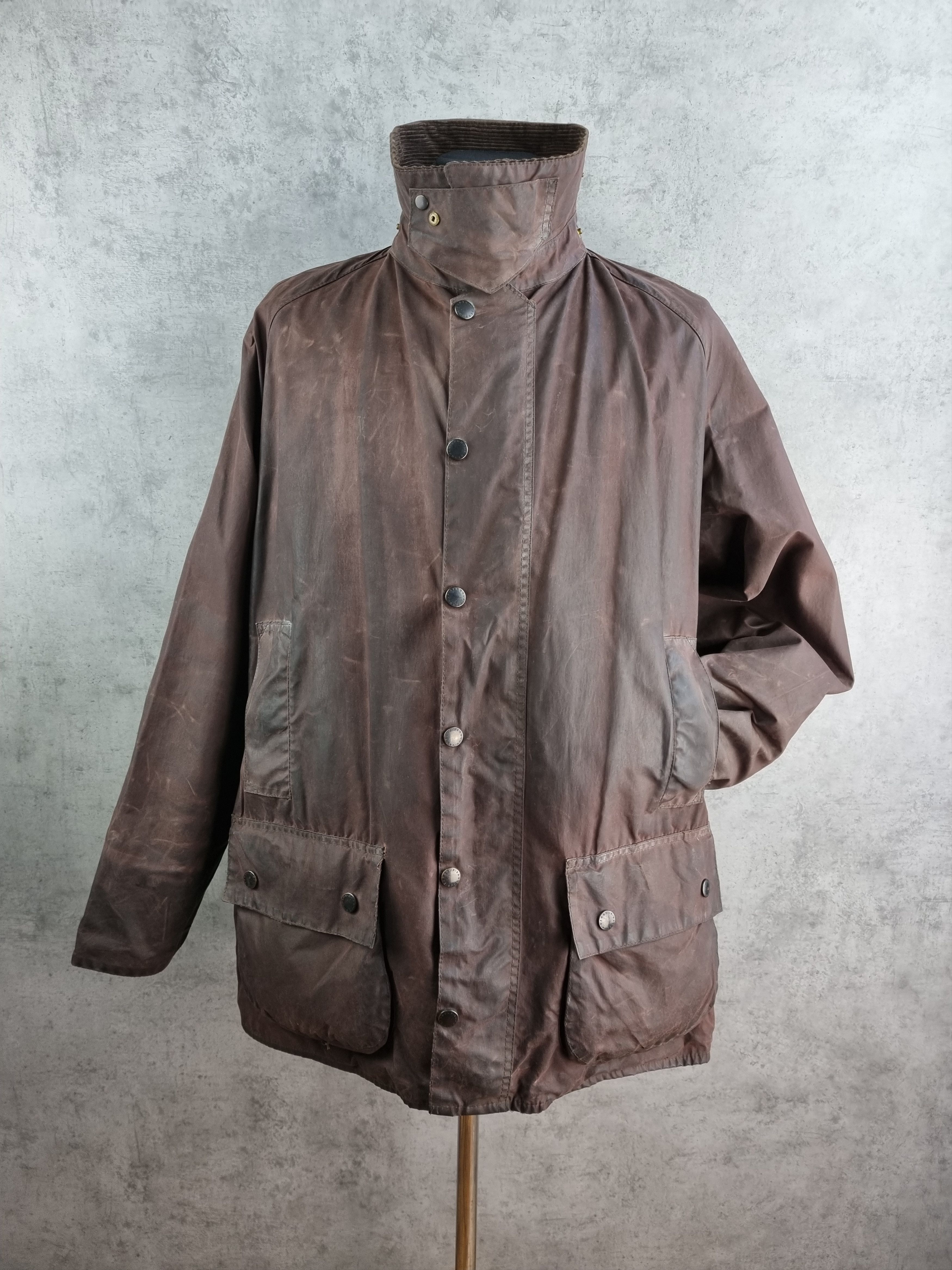 Barbour × Vintage 90s Waxed Purple Haze Barbour Beaufort Parka England Jacket Size US L / EU 52-54 / 3 - 5 Thumbnail