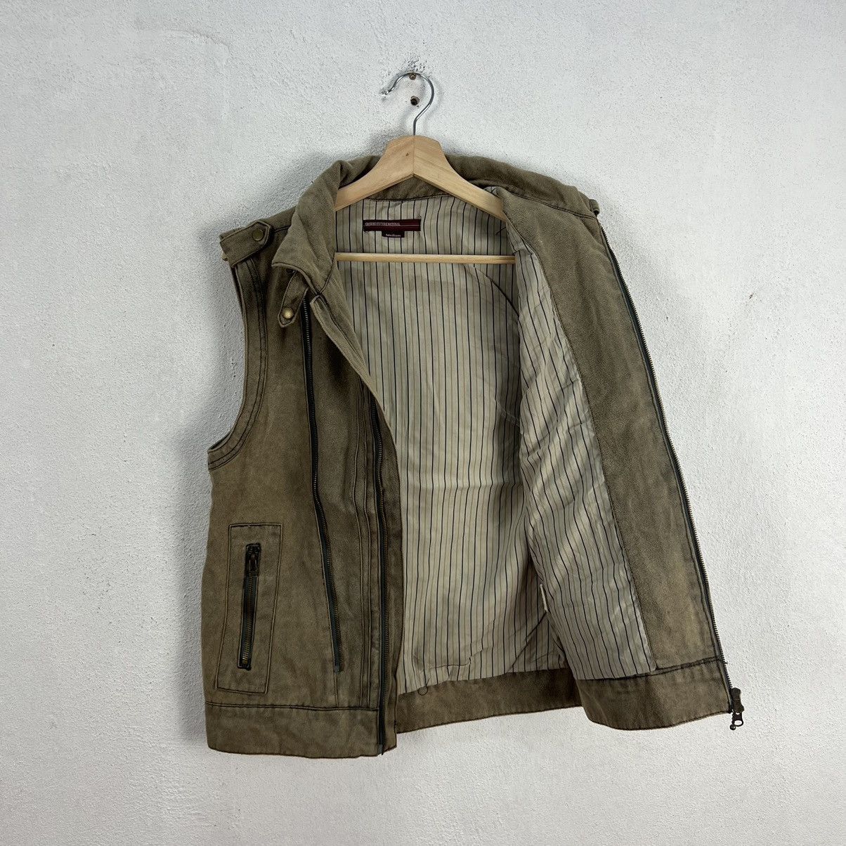 Japanese Brand VINTAGE GROUND FUTURE NATURAL JAPAN PARACHUTE BIKER VEST Size US M / EU 48-50 / 2 - 9 Thumbnail